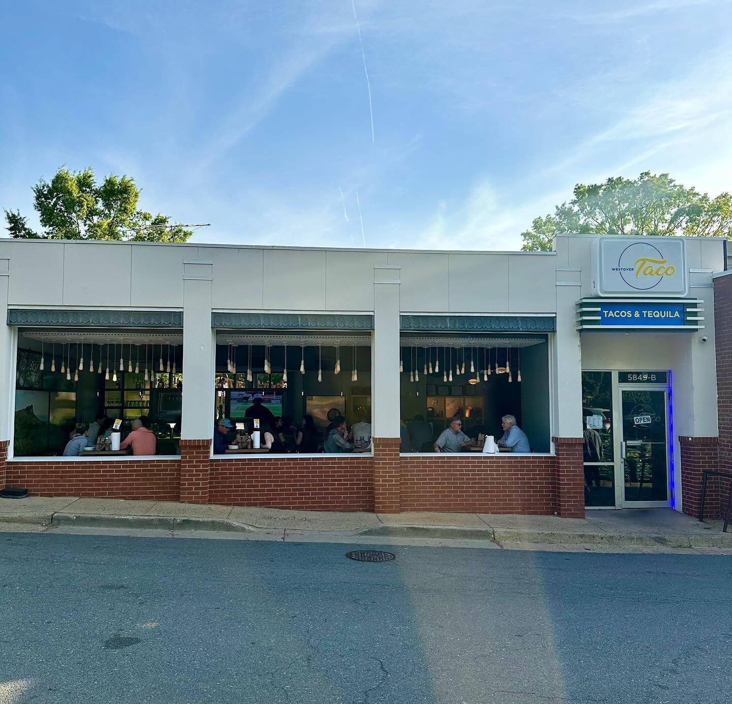 The windows are up and the weekend is rocking. Join us Sunday for our first Cinco de Mayo for $3 tacos all day. The warm weather is here, and we're loving it in Westover.