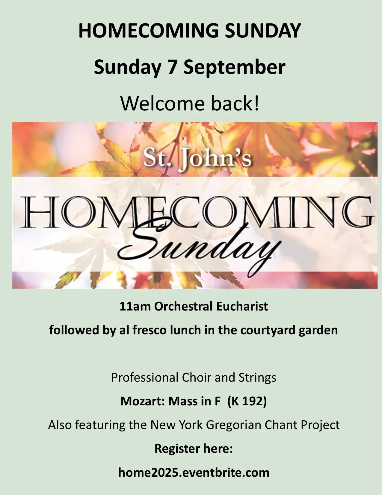 Episcopal Visitation & Homecoming Sunday: Choral Eucharist & Lunch