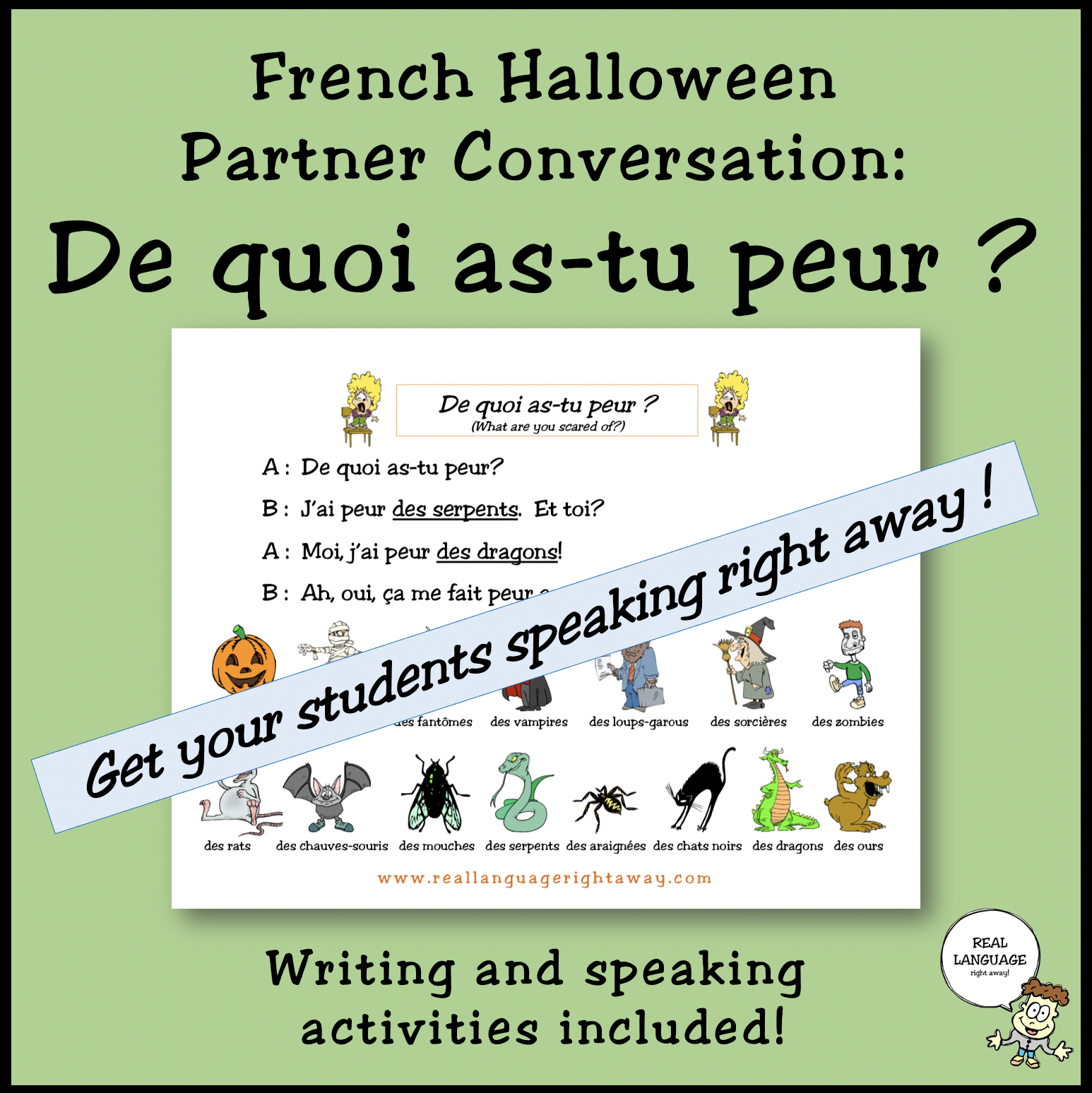 Free French Halloween activities