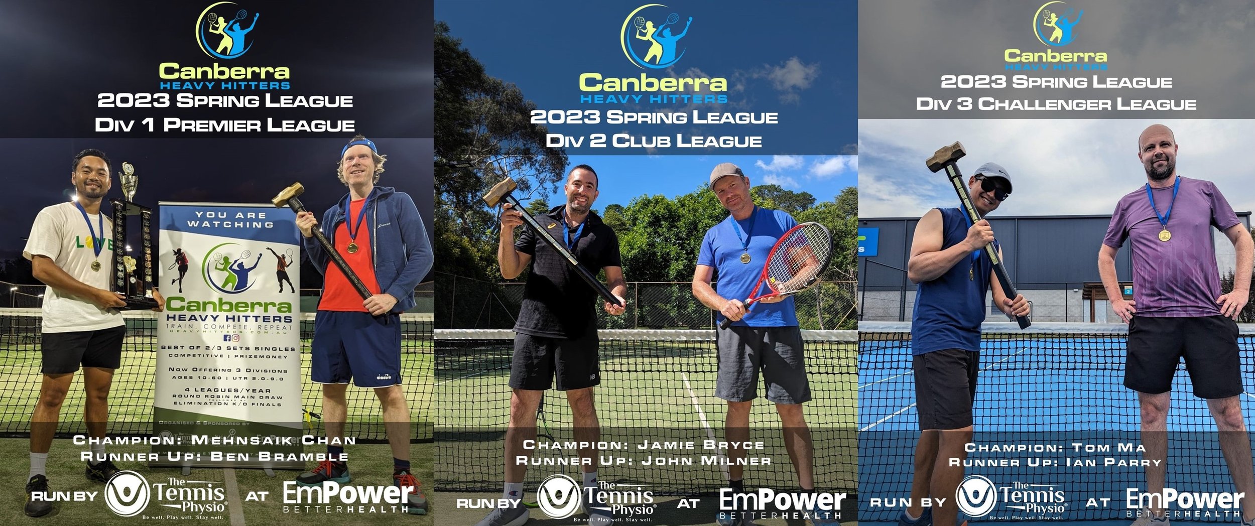 2023 CHH Spring League - Div1 Champion Mehnsaik Chan (Runner Up Ben Bramble) - Div2 Champion Jamie Bryce (Runner Up John Milner) - Div3 Champion Tom Ma (Runner Up John Milner)