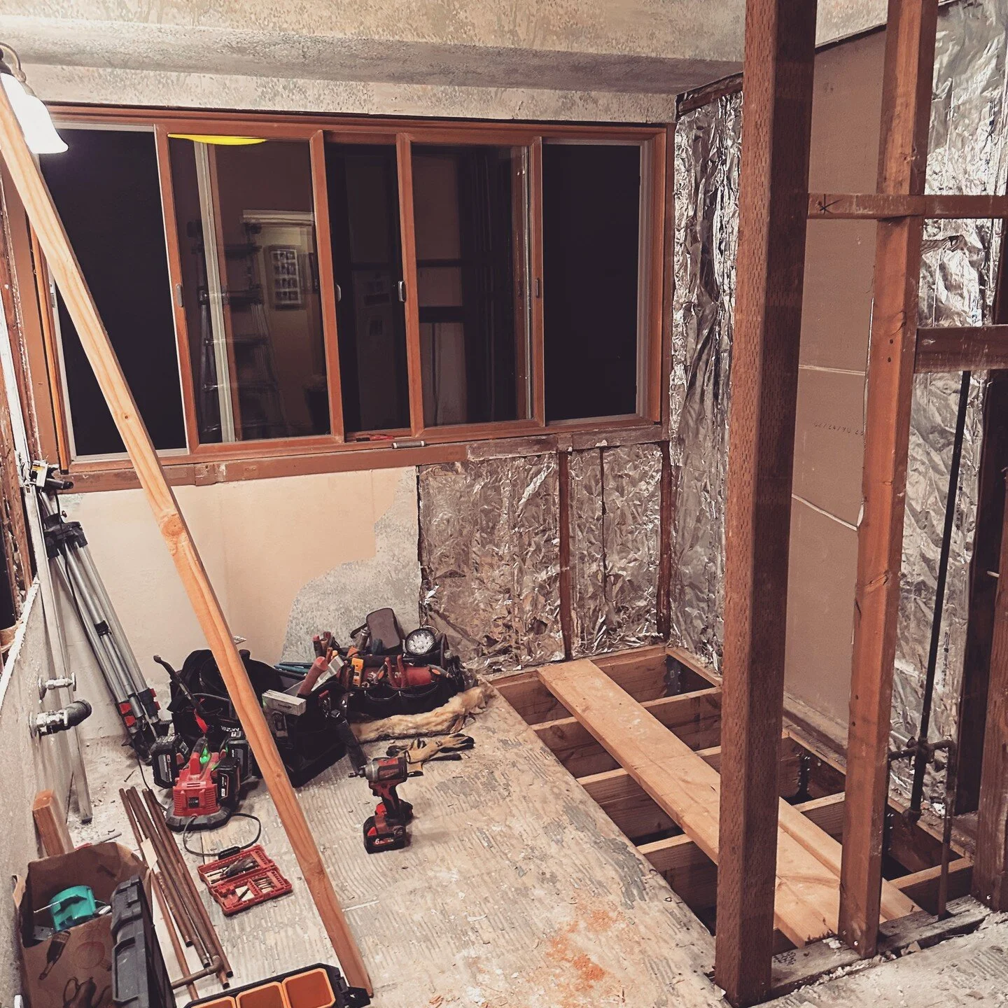 New Bathroom Remodel Underway!
 _ _ _ _ _ _ _ _ _ _ _ _ _ _ _ _ _ _ _ _ 

Removing those old school matching green sinks and tub to give this space a new life. Come check back to see the progress and transformation for this bathroom with a beautiful 