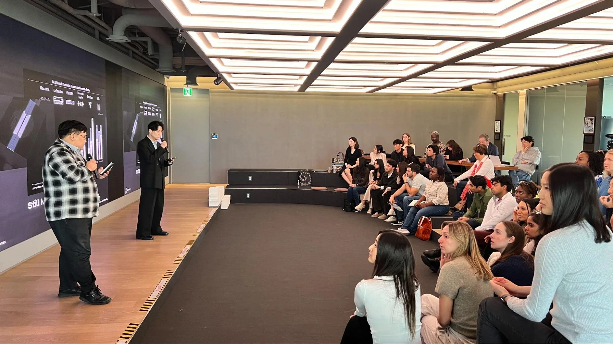 Students participating in a learning activity in South Korea.
