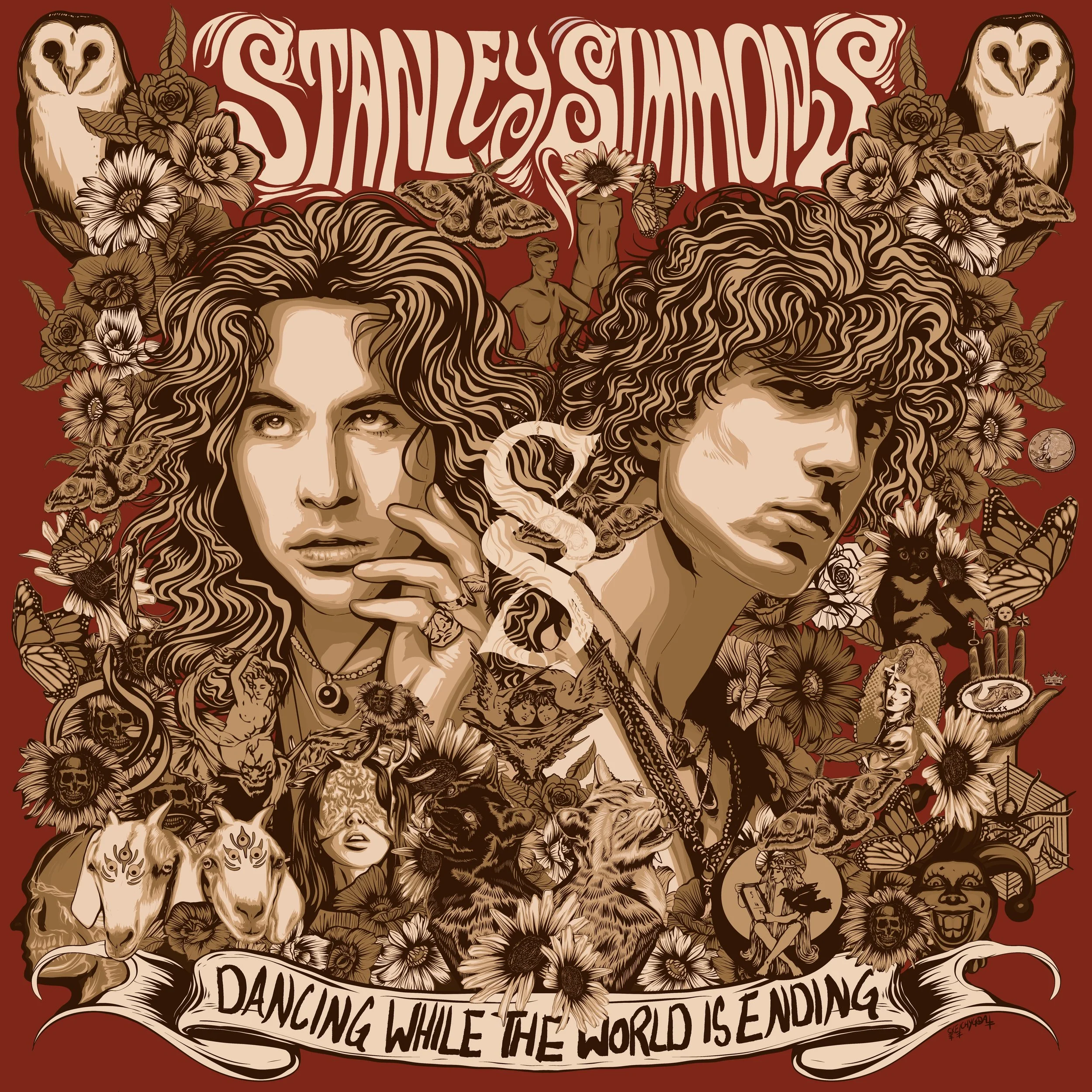 Stanley Simmons album art for Dancing While The World is Ending