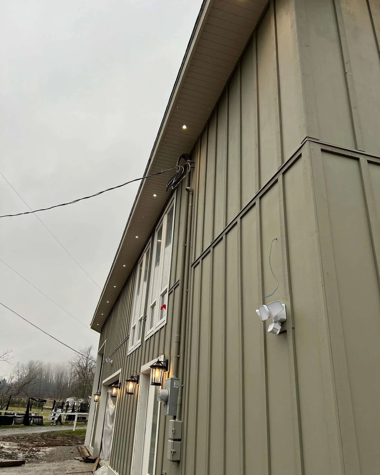 Recently completed Barn Building with 200 AMP service with 100 AMP sub panel In Township of Langley by Hundel Electric #lowermainlandelectrical #vancouverelectrical #surreyelectrical #deltaelectrical #burnabyelectrical