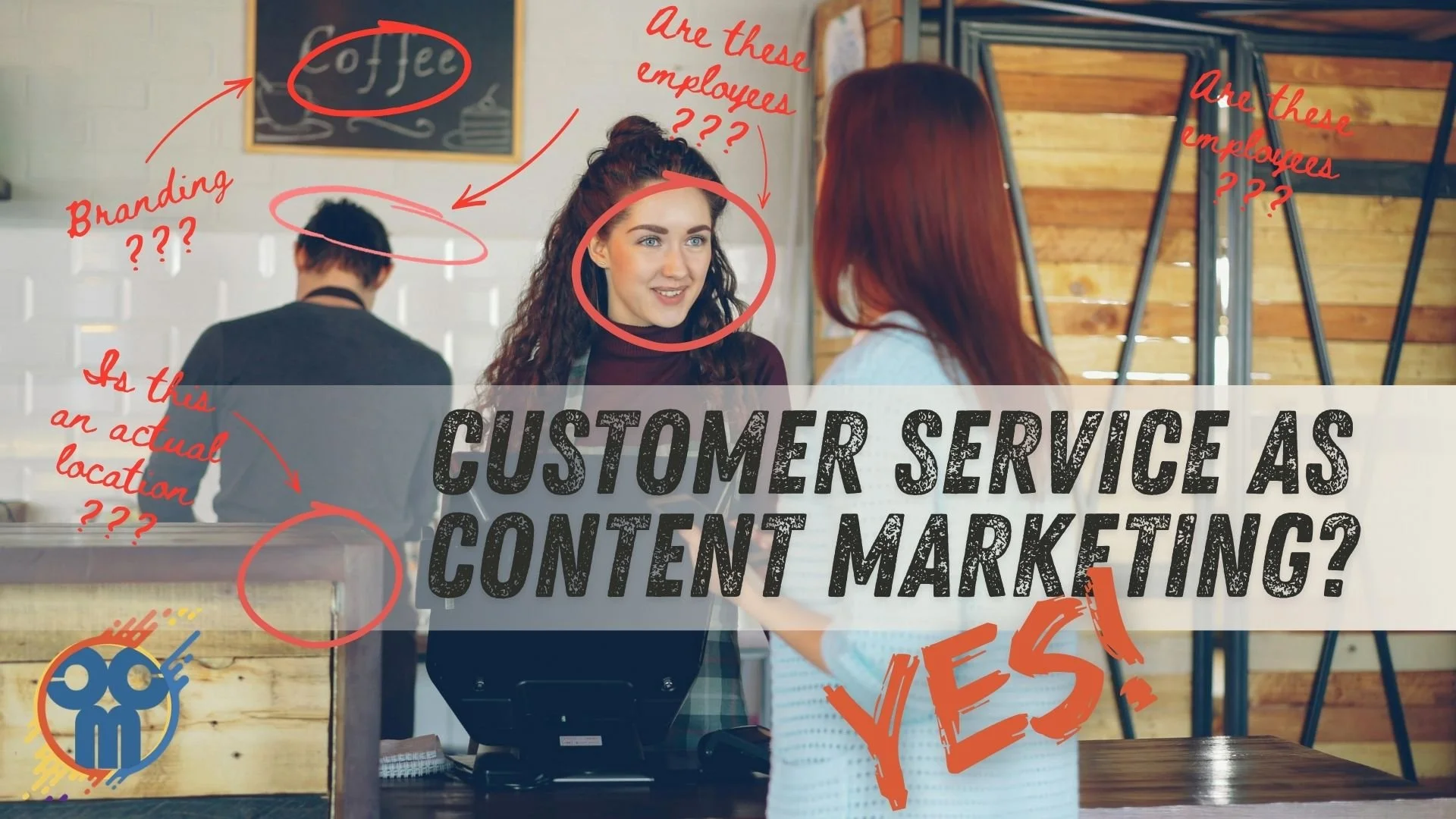 photo of a customer transaction in Charlotte with text and handwritten agency markup