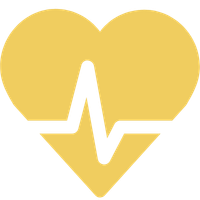 yellow heartbeat graphic