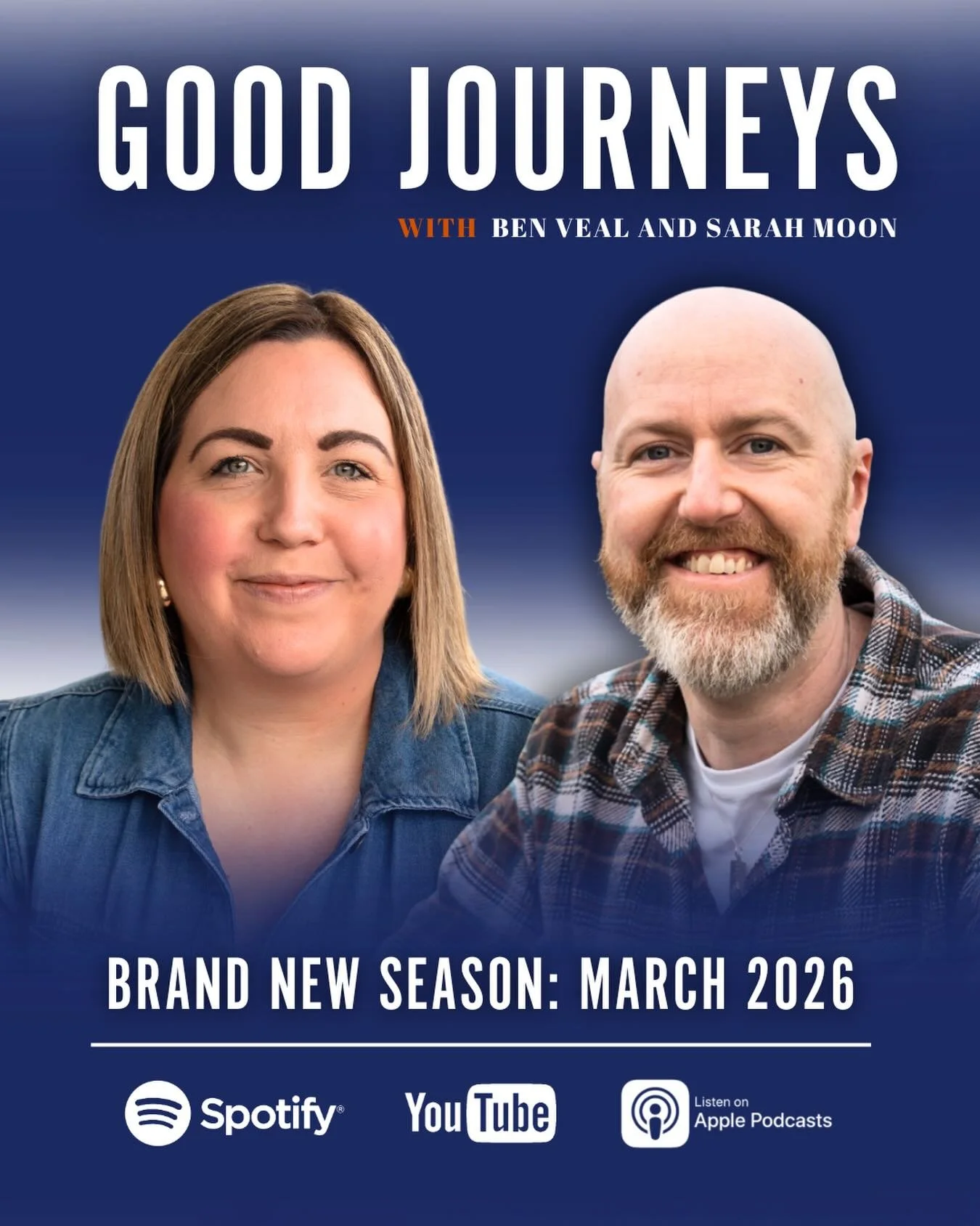 We&rsquo;re excited to share a new chapter for Good Journeys 🎙️

From March 2026, @sarah_moon will be joining @benvealwrites as co-host of the inspiring podcast and YouTube interview series.

Since launching, Good Journeys has been dedicated to shar