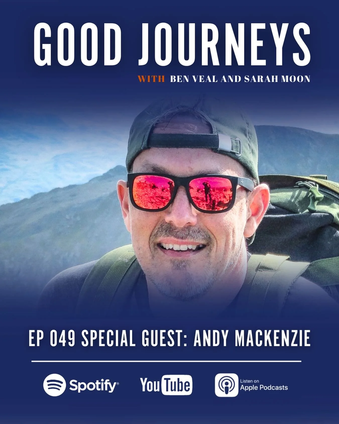 Get ready for one INCREDIBLY inspiring conversation next week on Good Journeys with Ben Veal and Sarah Moon, with special guest Andy Mackenzie.

Andy Mackenzie @dare.2.become is a breathwork facilitator and holistic coach who helps people create real