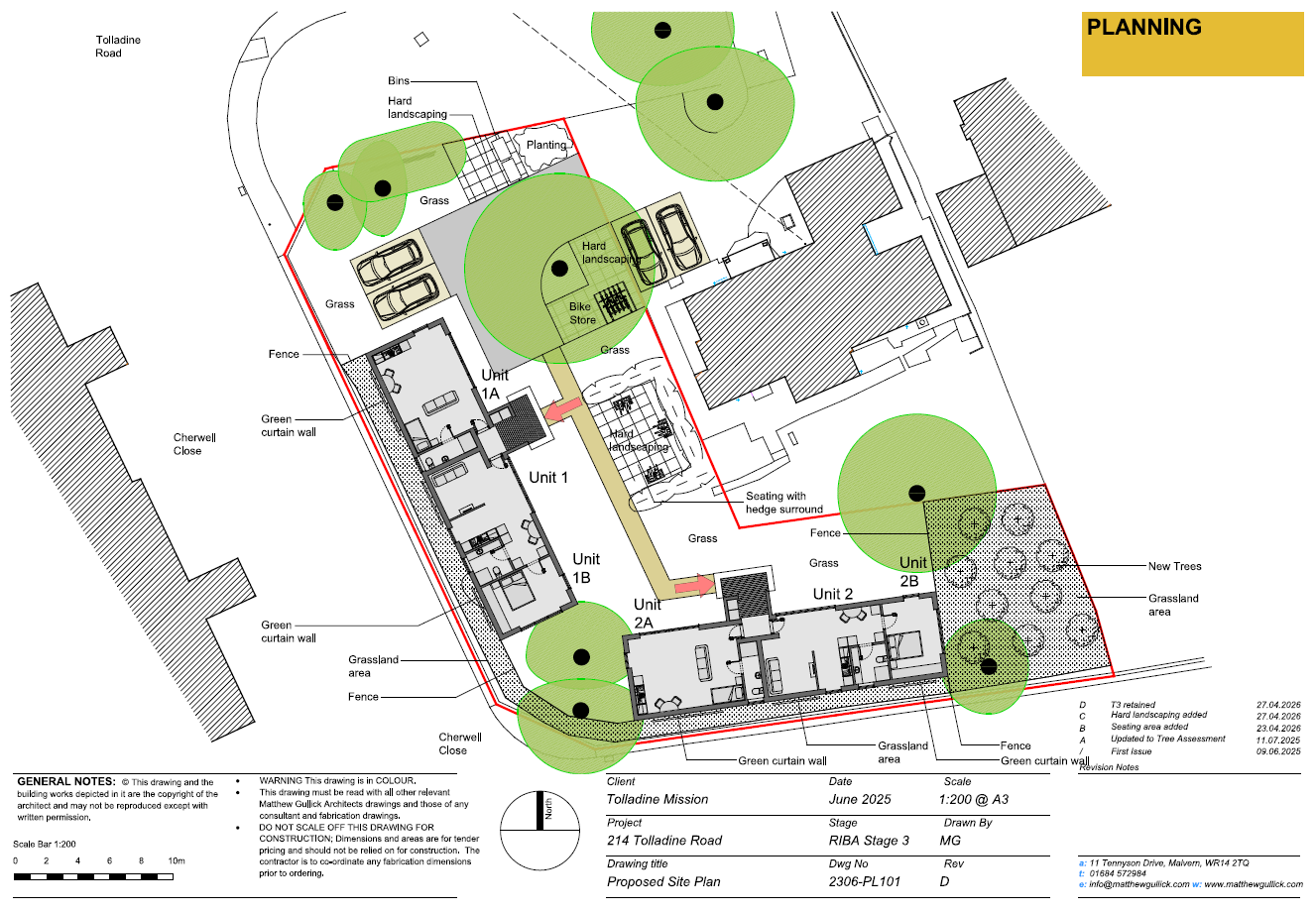 Plan of the redevelopment