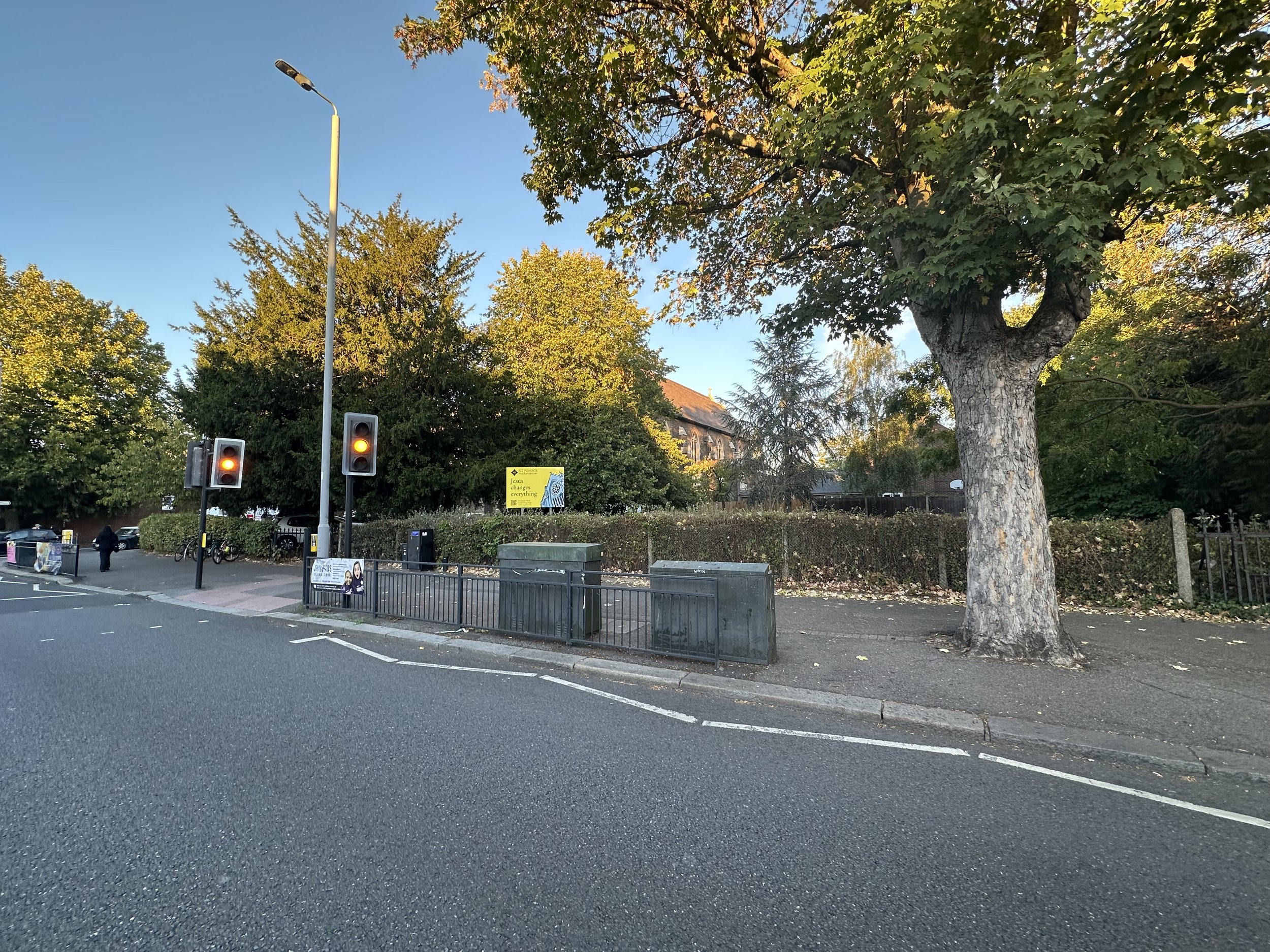 View of development site from the road