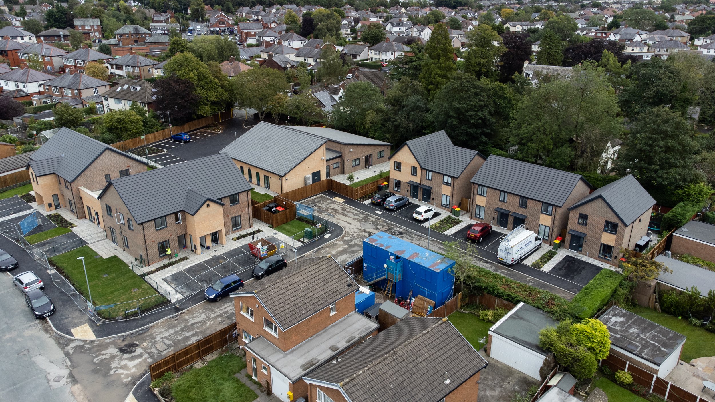 Bird's eye view of the new development