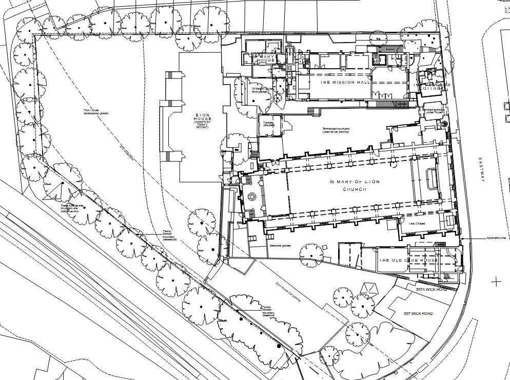 Plan of the original site
