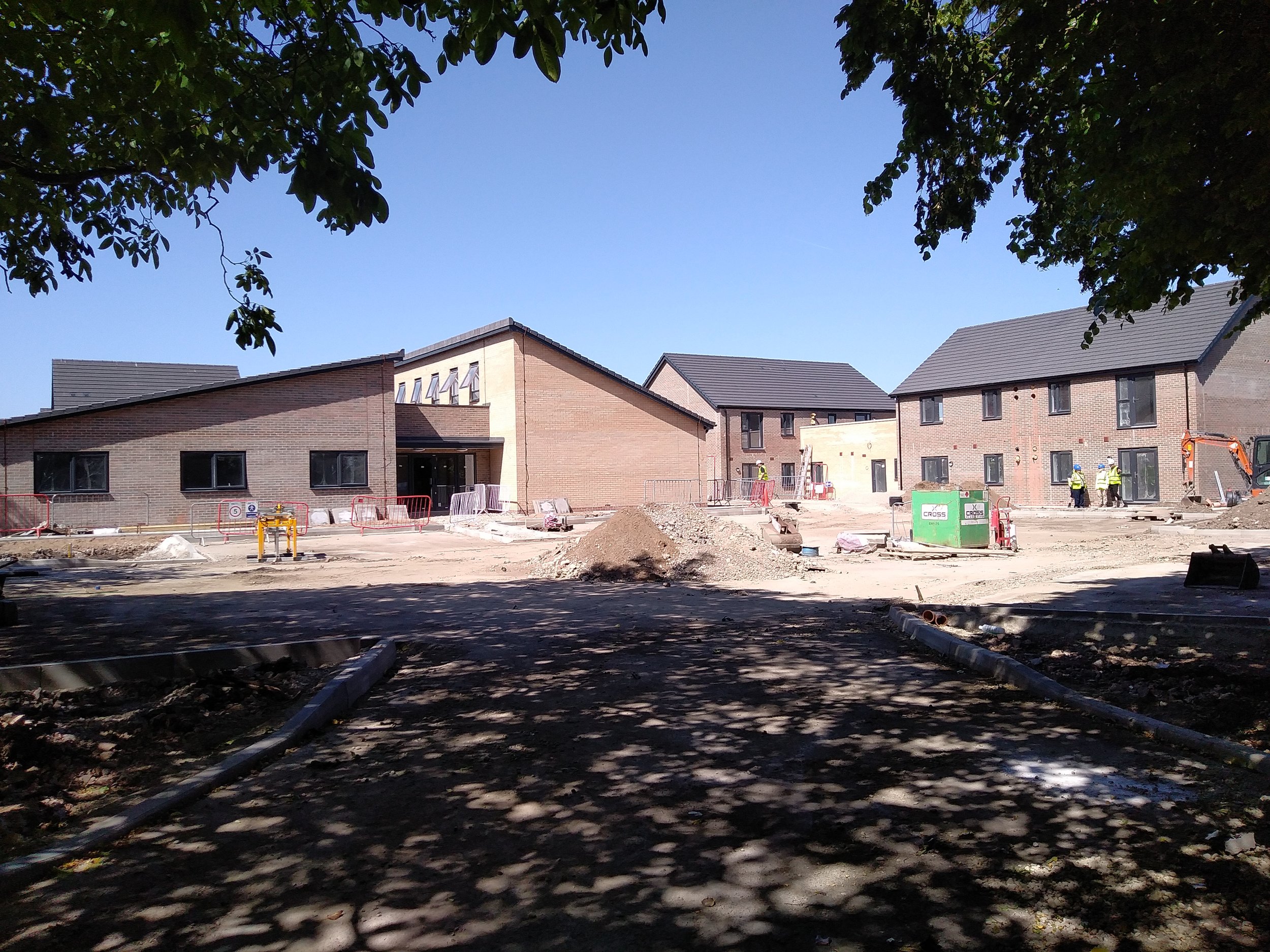 The new Parish buildings and housing under construction