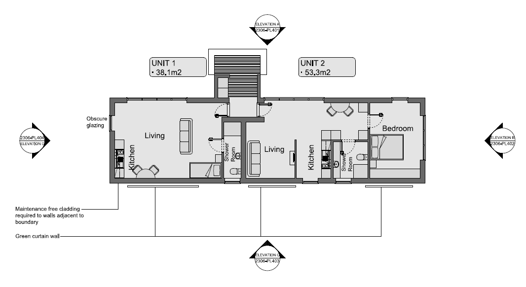 One of the two proposed buildings (the other is the same)