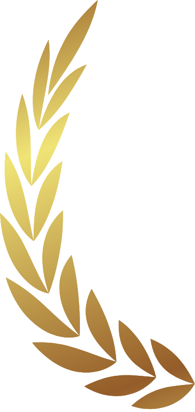 Abstraktes Bild mit goldenen und gelben geometrischen Formen und Linien.