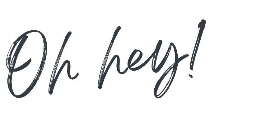 The words "oh hey!" in black script font.
