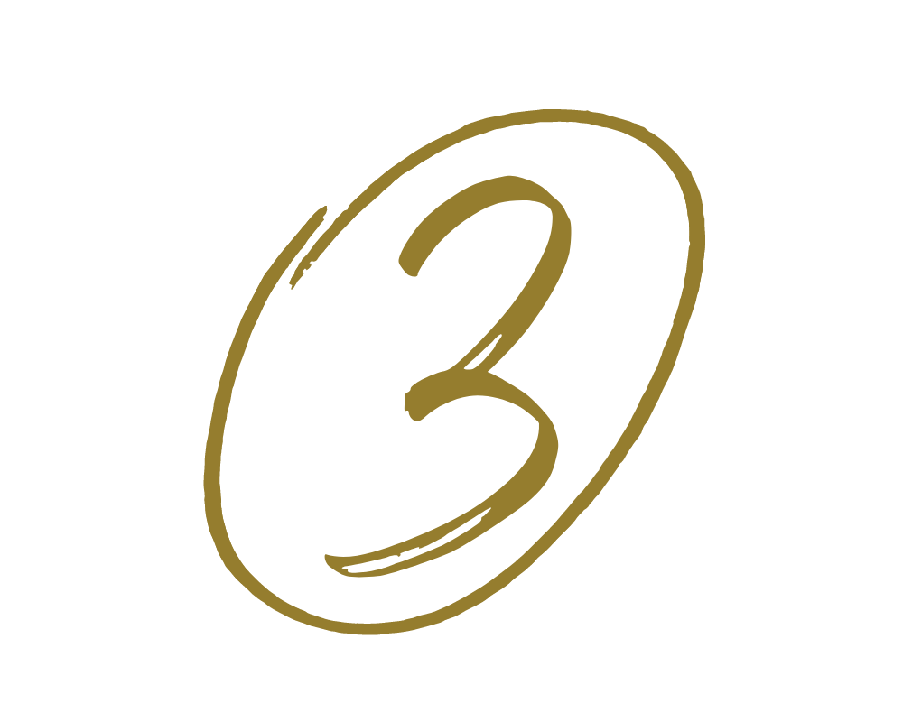 Number three, circled and in gold