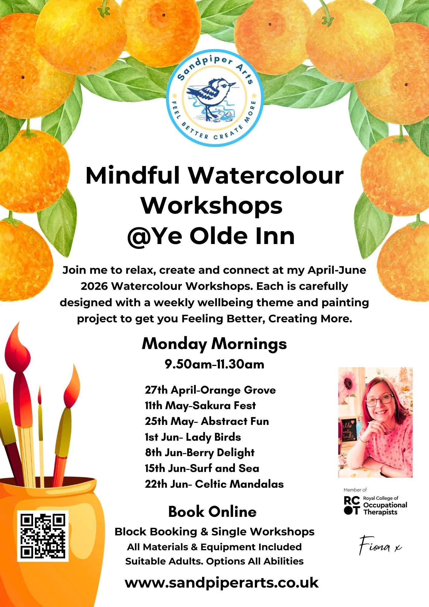 Mindful Watercolour Painting Workshops @Ye Olde Inn, DMains