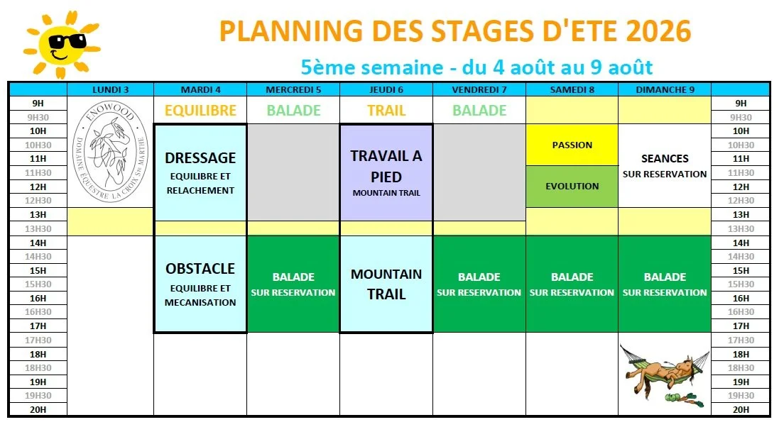 Stages d'été - Juillet - Semaine 4 (copie)