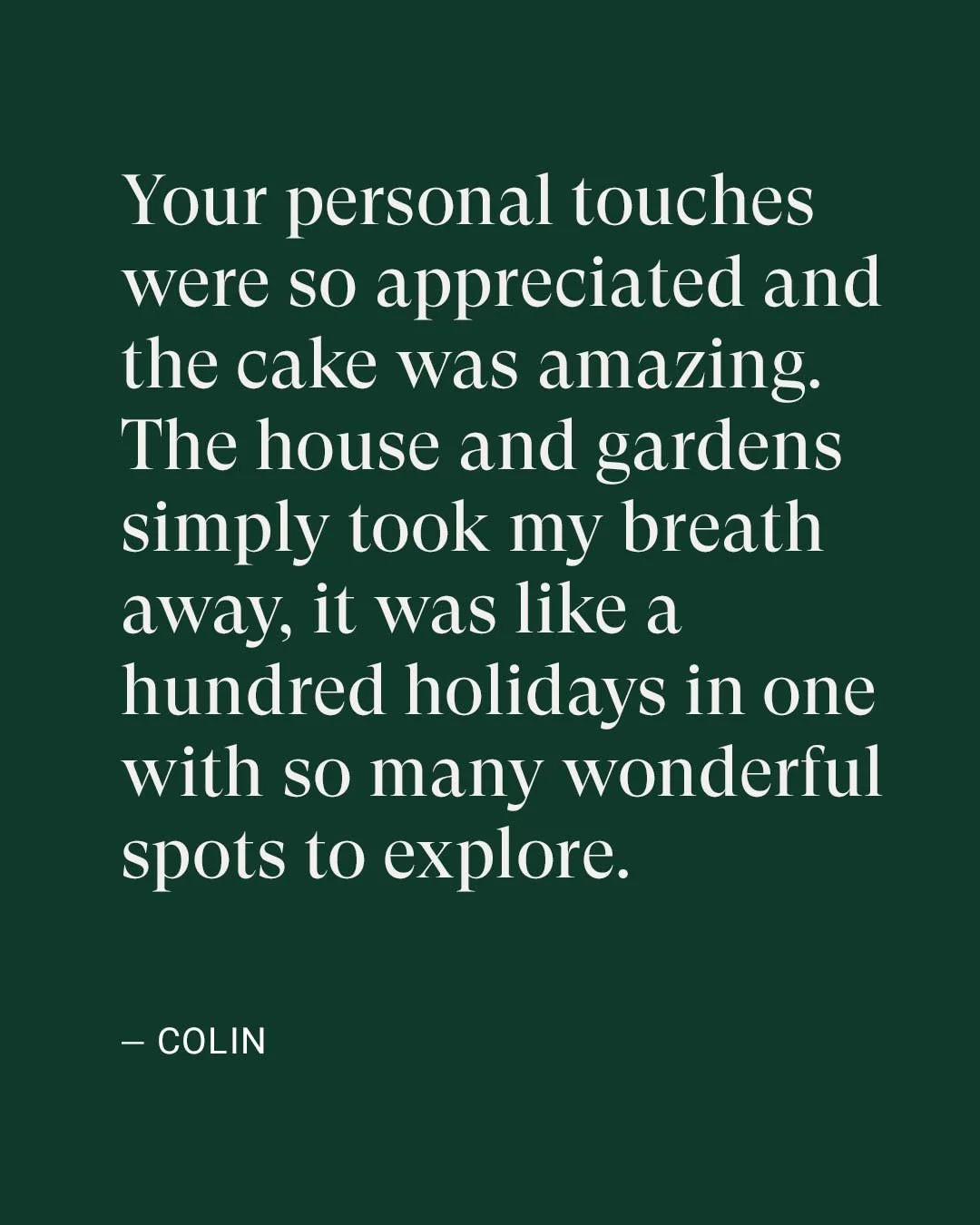 "A hundred holidays in one." Kind words from Colin after his stay, and exactly the kind of feedback that makes us want to welcome even more of you.

Enquire now
.
.
.
.
#broadwayvillage  #pyecornerhouse  #CotswoldsCharm