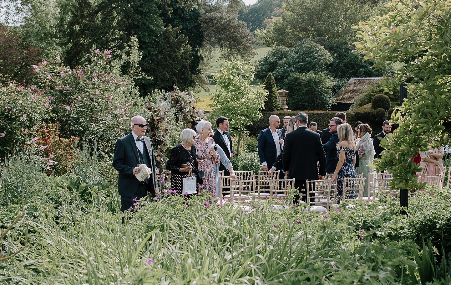 Pye Corner House Garden Wedding Guests