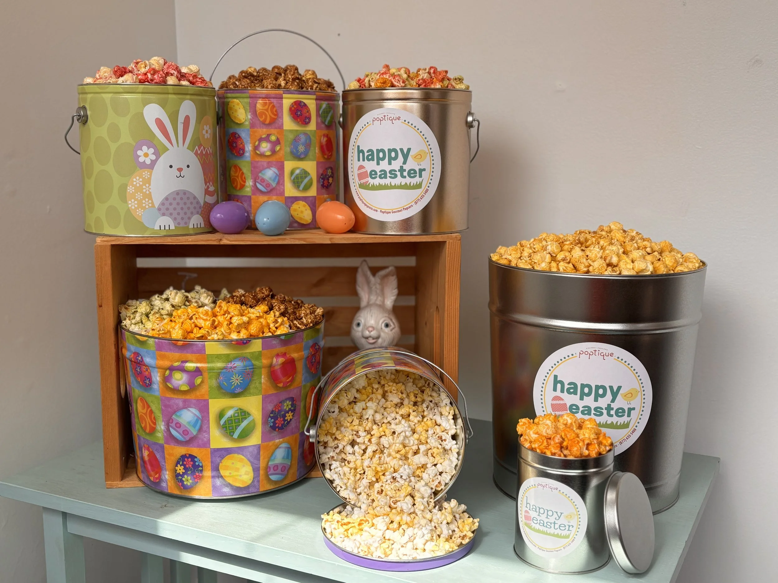 1-3 Flavor Easter Popcorn Tin