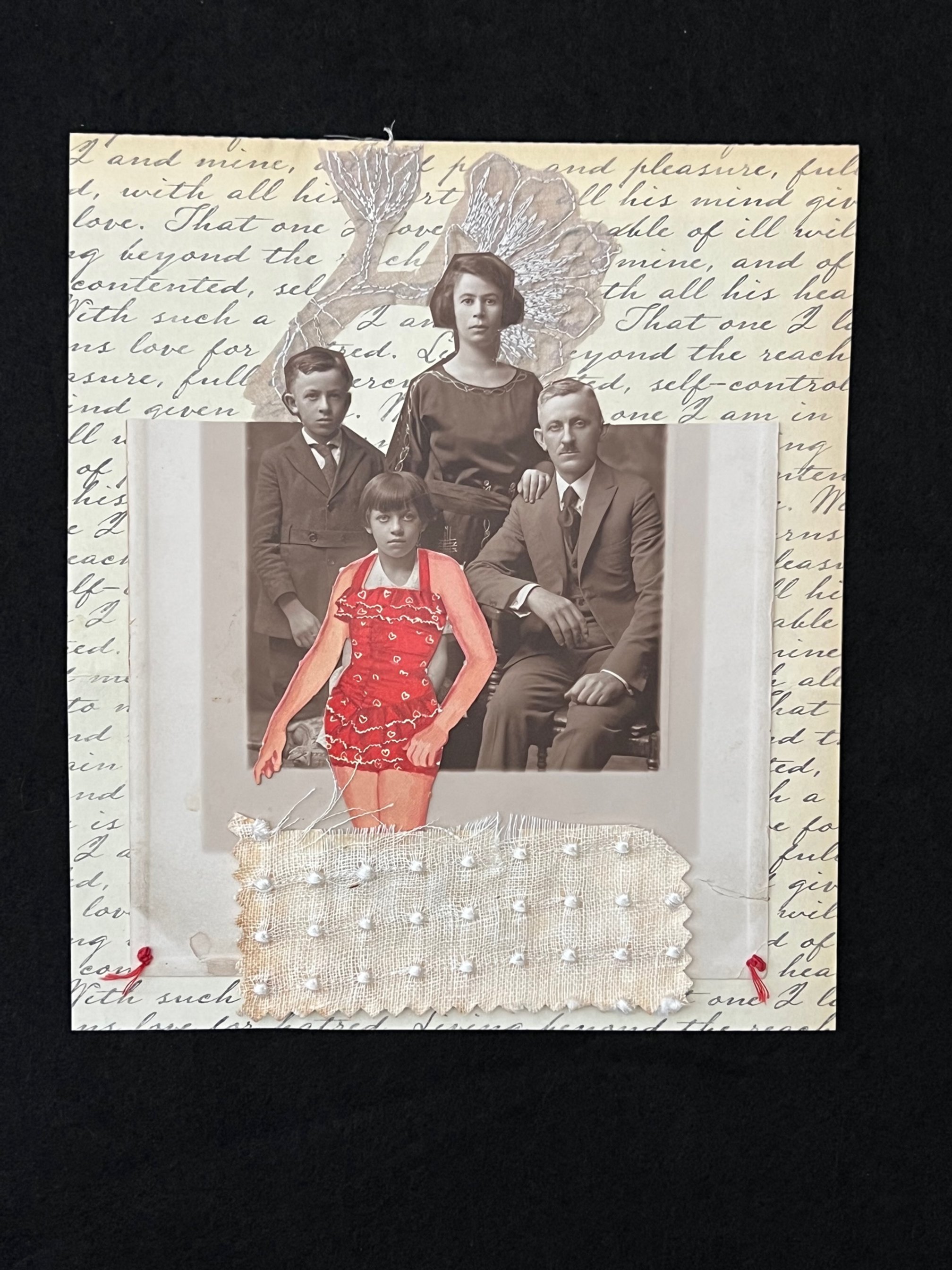 Janet Gold | Family Ties No. 3 | 7"x9"in | Collage