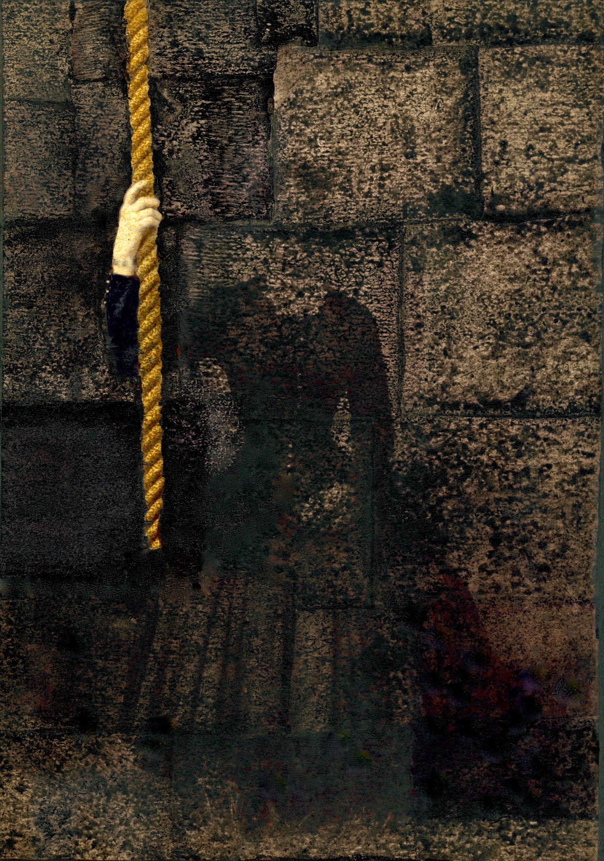Julie Blankenship | Brickworks: Pull | 6.5" x 4.25” in | Ink and dust on found 19th century photographs