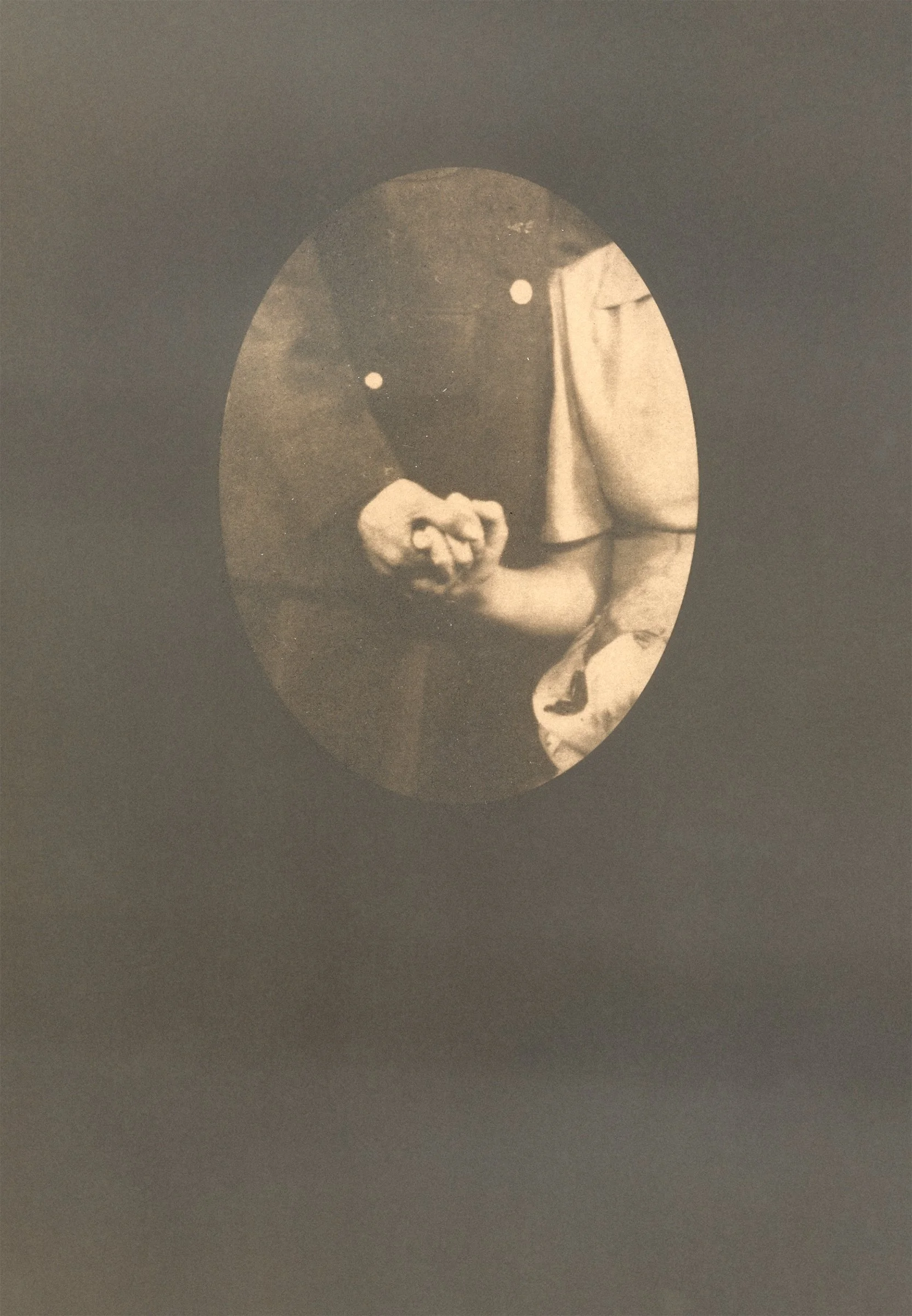 Got a Light?,  Cyanotype,  Chamomile + Coffee, 2025, from the Libation series