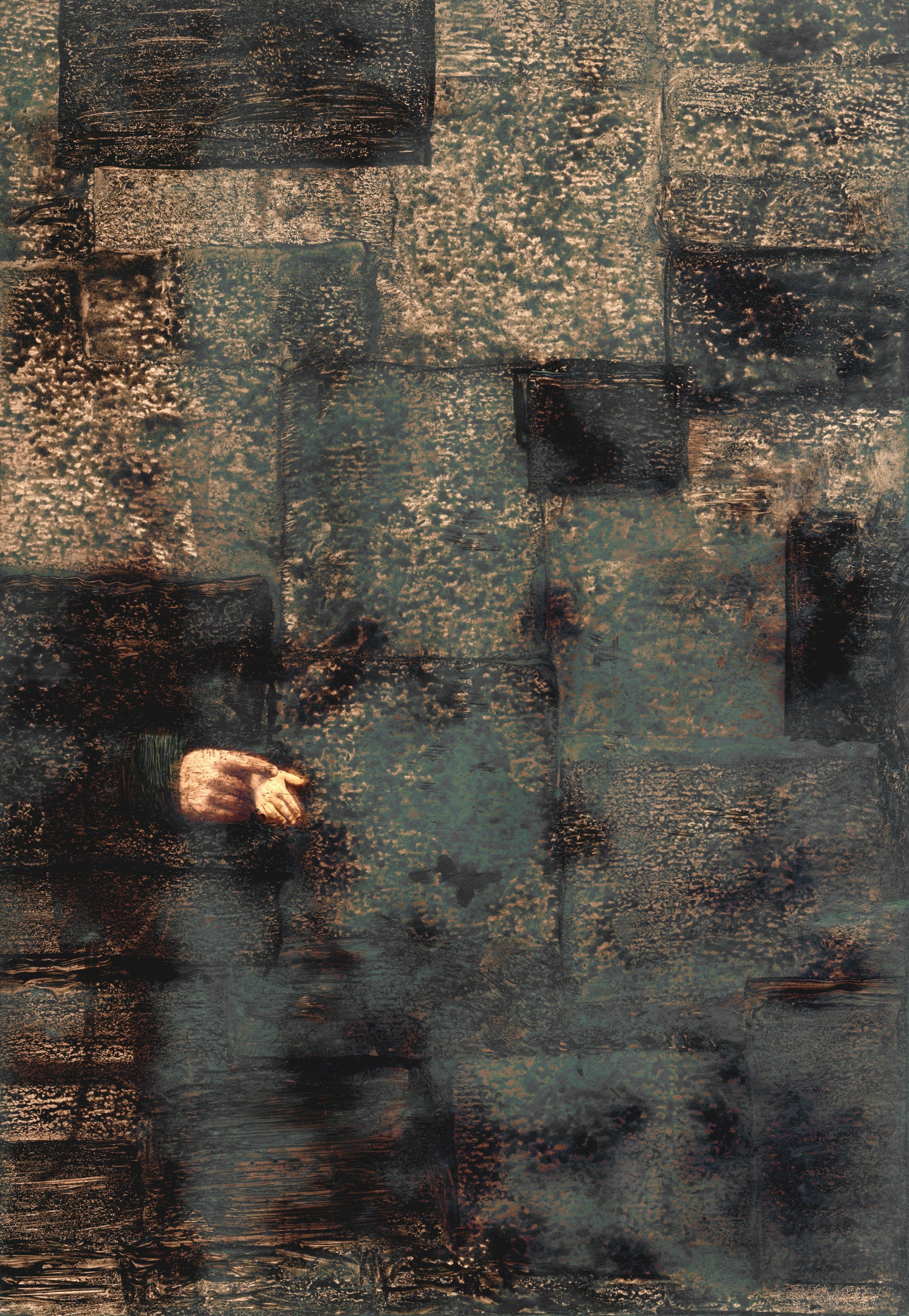 Julie Blankenship | Brickworks: Trace | 6.5" x 4.25” in | Ink and dust on found 19th century photographs