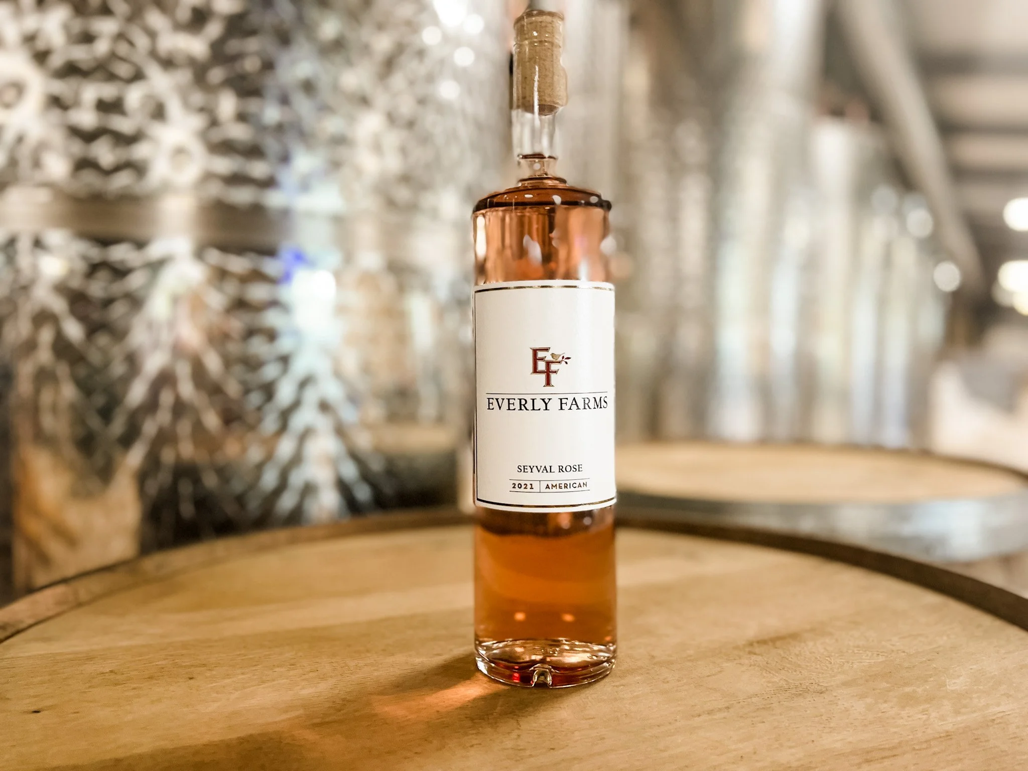 Seyval Rosé by Everly Farms Winery near Lake MN — Everly