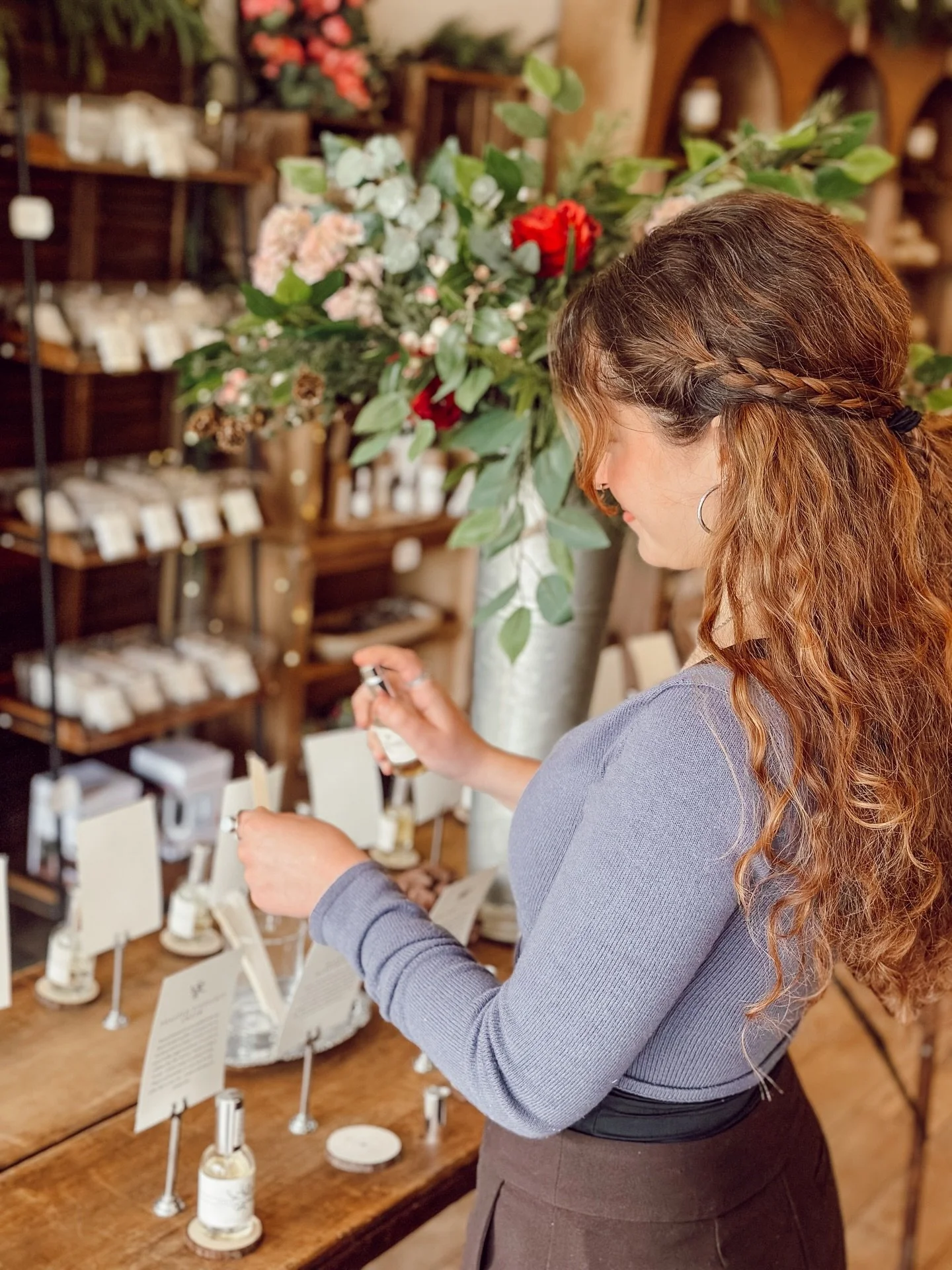 We may be getting ready for a snowy cold weekend but it sure is cozy in here 🕯️🌹&hearts;️. What better to hunker down with than some new candles?! We&rsquo;ve had quite a few people stopping in today to do just that 🫶🏻. Open until 5 tonight!