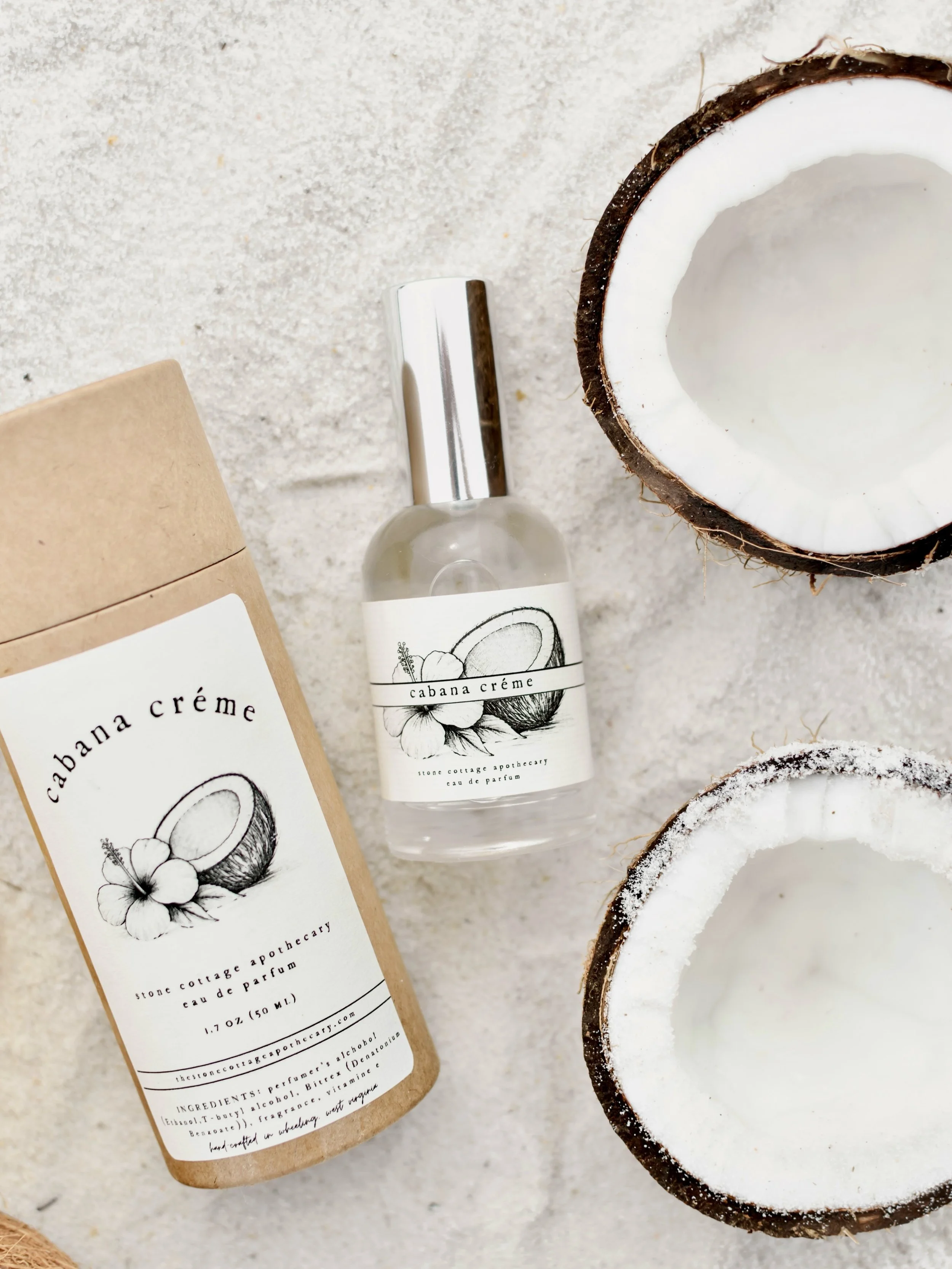Cabana Cr&egrave;me ☼🥥✨

Warm skin after a day in the sun. Creamy coconut. Golden tanning oil. Salt left behind from the ocean. A touch of caramelized banana and vanilla cr&egrave;me lingering long after golden hour has faded.

The scent of the beac