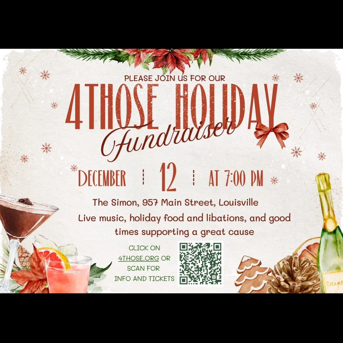 🎁🎄Don&rsquo;t forget to snag your 4those Holiday Party FUNdraiser tickets! 

Grab some friends and join us on Friday, December 12, 7-10pm, @thesimonevents for an amazing seasonal event and fundraiser to support our work to bring hope, healing and p