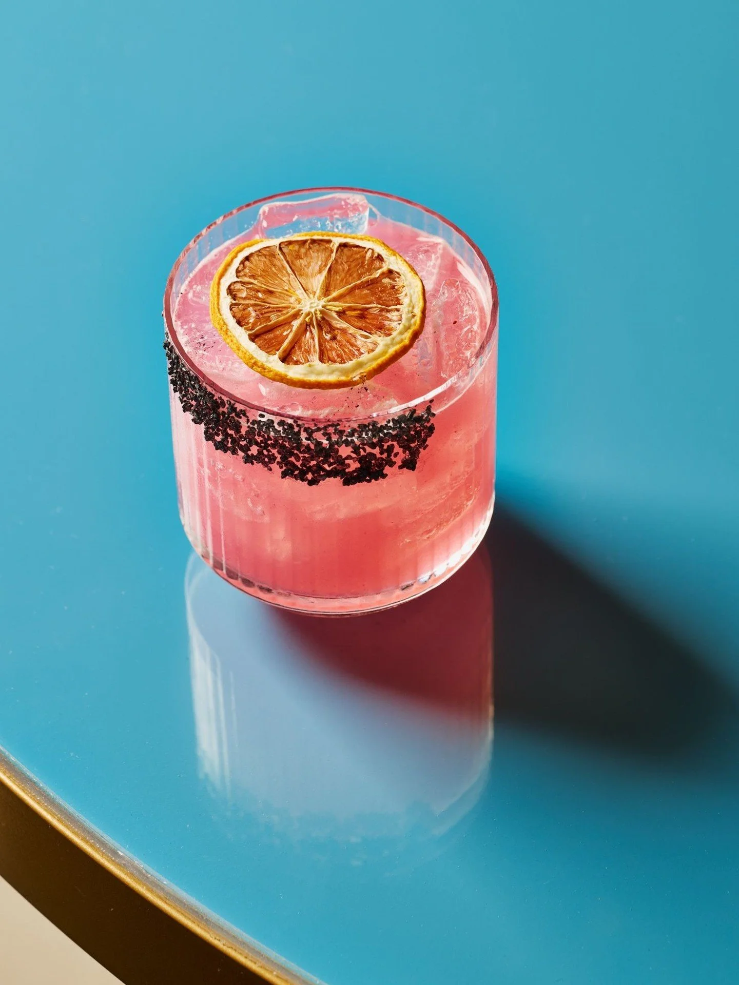 Not your average margarita 🫐 Made with Lalo Blanco, fresh blueberry, Italicus, and finished with a black lava salt rim