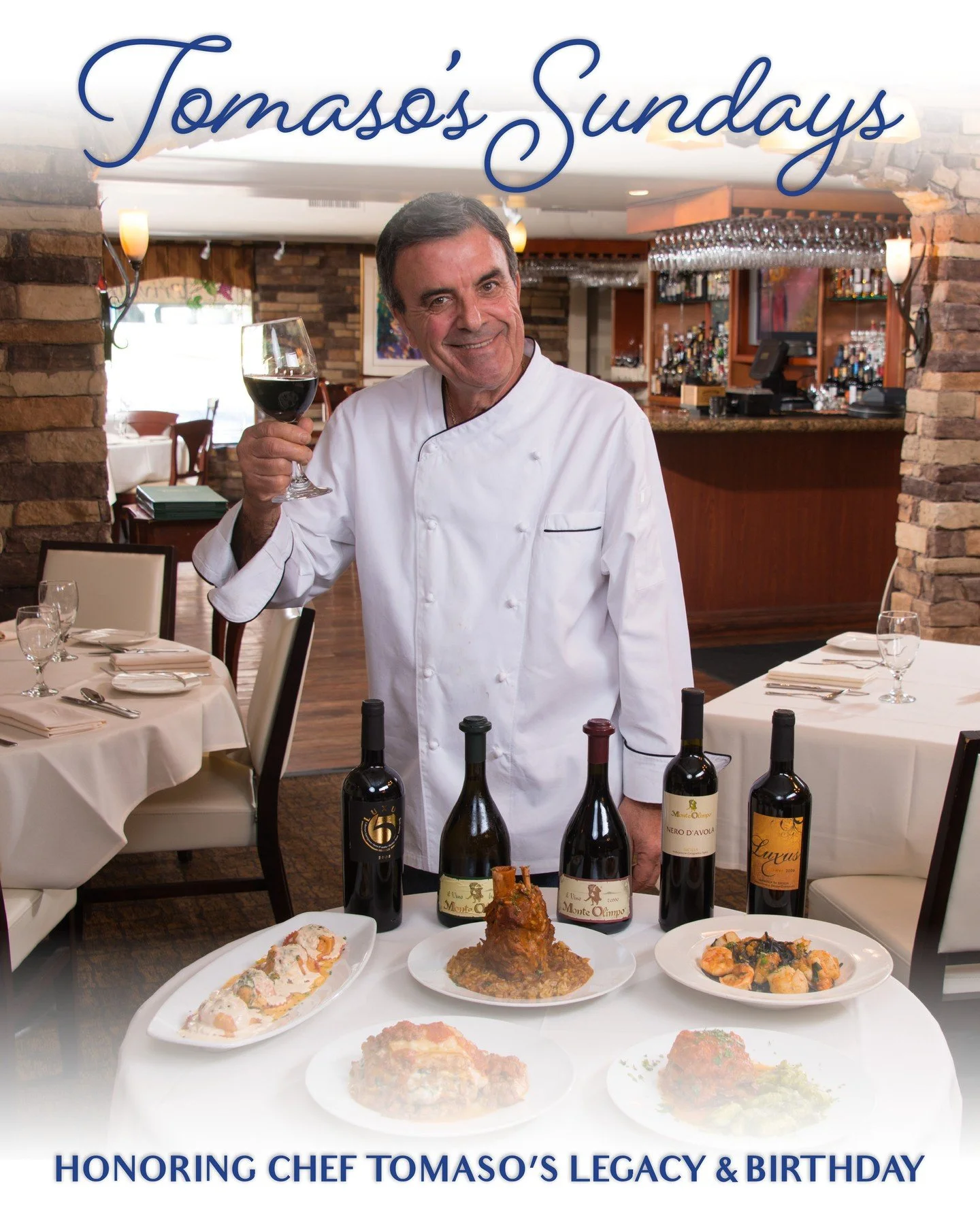 Every Sunday, we&rsquo;re raising a glass to Chef Tomaso 🇮🇹🍷⁠
⁠
Join us at The Italiano for Tomaso&rsquo;s Sundays &mdash; a $55-per-person dinner celebrating his legacy, his recipes, and the Italian dishes that made him unforgettable.⁠
⁠
Fresh mo
