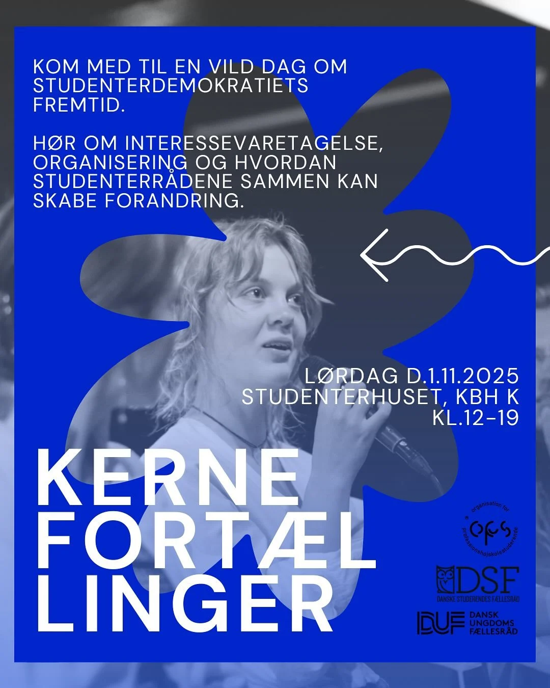 S&aring; er der under en m&aring;ned til, at vi sammen med DSF skal gent&aelig;nke studenterdemokratiet, og finde frem til hvordan vi kan skabe fremtidens f&aelig;llesskaber! 

Vi har s&oslash;rget for aftensmad, og efterf&oslash;lgende er der livemu