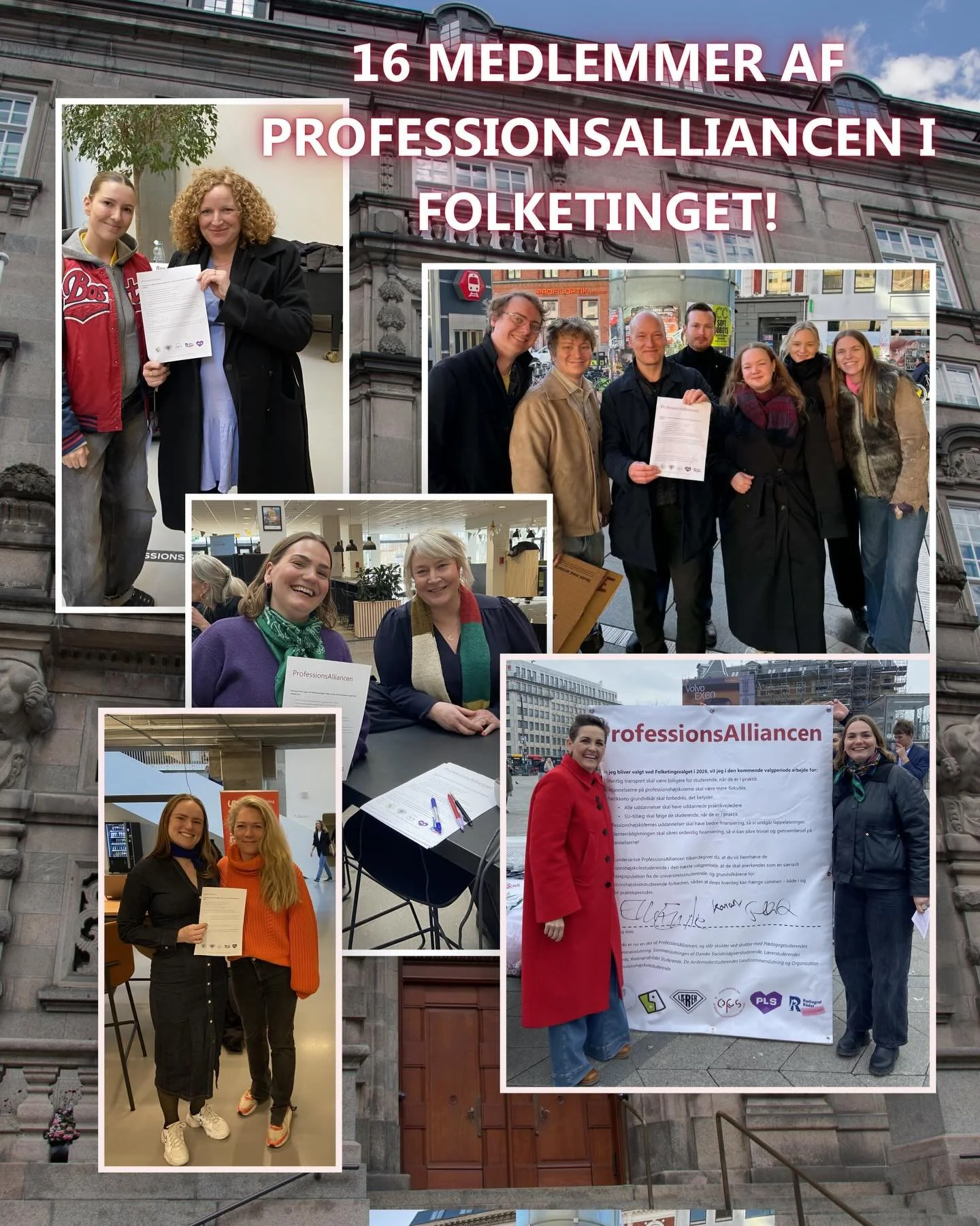 K&aelig;mpe tillykke til de 16 medlemmer af ProfessionsAlliancen, som netop er blevet valgt ind i Folketinget! 🎉

Vi gl&aelig;der os til at l&oslash;fte sl&oslash;ret for ProfessionsAlliancens n&aelig;ste skridt, og ikke mindst til at forts&aelig;tt