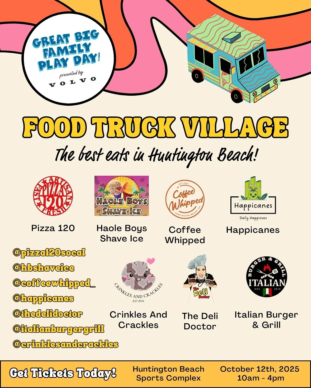 🍕☕🍋 Foodie fams, this one&rsquo;s for you!

@greatbigfamilyplayday (presented by @volvocarusa) is serving up festival flavor all day long in our Food Truck Village!! It&rsquo;s the perfect spot to grab your favorite eats, then head over to the lawn