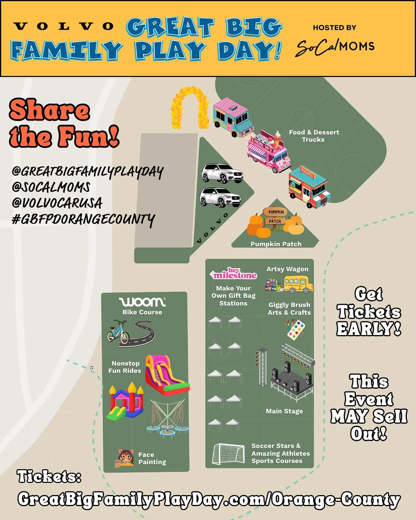 Sneak peak of what&rsquo;s in store at&nbsp;@greatbigfamilyplayday&nbsp;(presented by&nbsp;@volvocarusa) this SUNDAY in Orange County! 👀🎉

We&rsquo;re taking over @hbsportscomplex for ONE DAY ONLY to bring you an unforgettable day of family fun whe