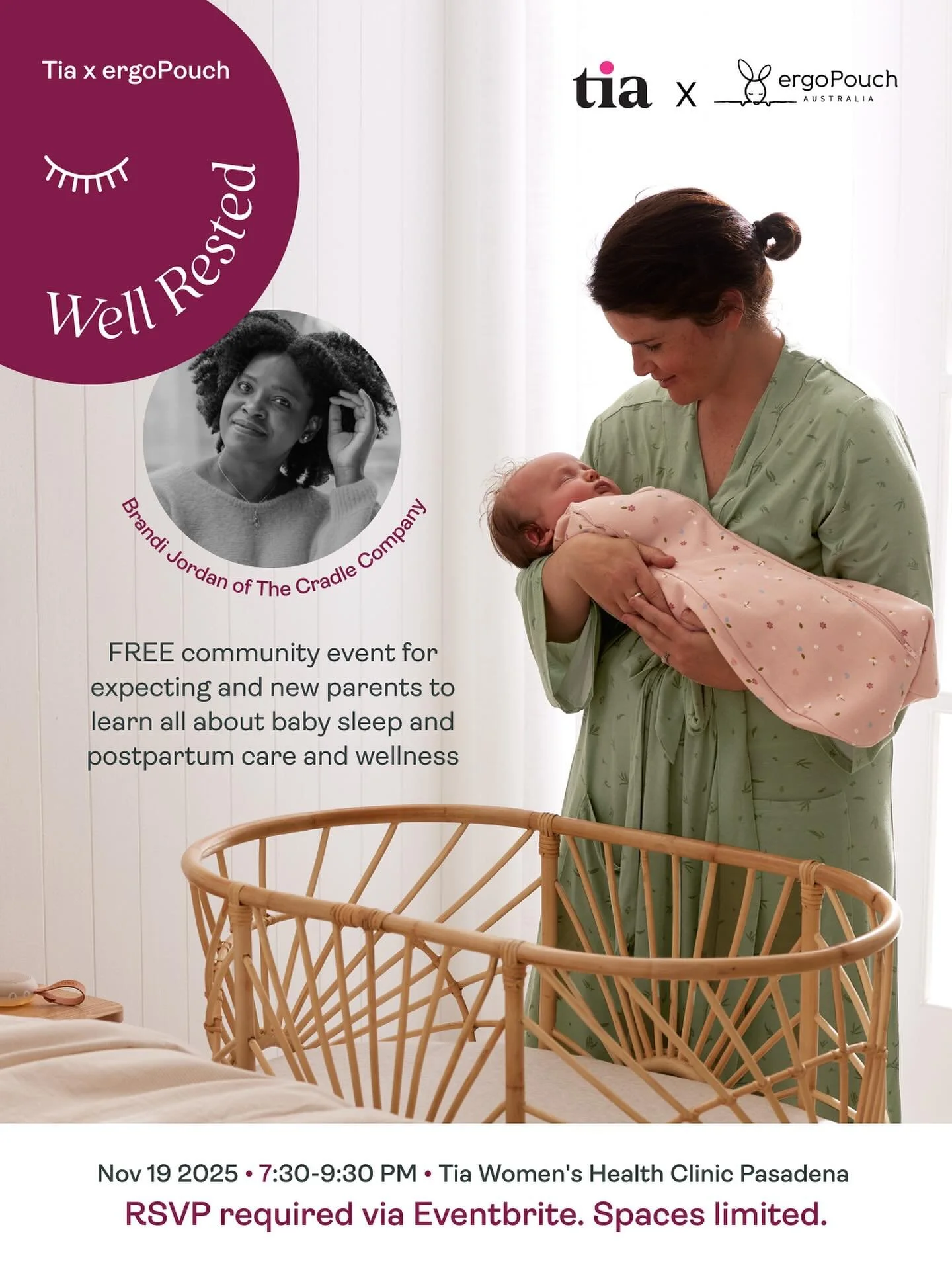Join us for an evening of rest and rejuvenation at Well Rested: @ergopouch_usa x @asktia where postpartum care, baby sleep, and wellness come together. Tickets via Eventbrite

When: Wednesday, November 19, 2025 | 7:30&ndash;9:30 PM
Where: Tia Women&r