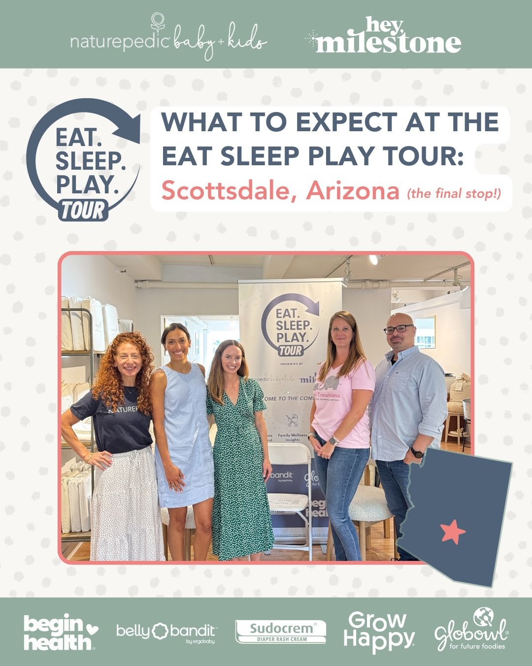 Scottsdale mama&rsquo;s, we&rsquo;re coming to save your sanity and your sleep! 🍼💤💗

The final stop of the @eatsleepplaytour is rolling into your city on Thursday, December 4th! Think of it as your crash course in surviving (and thriving!) during 
