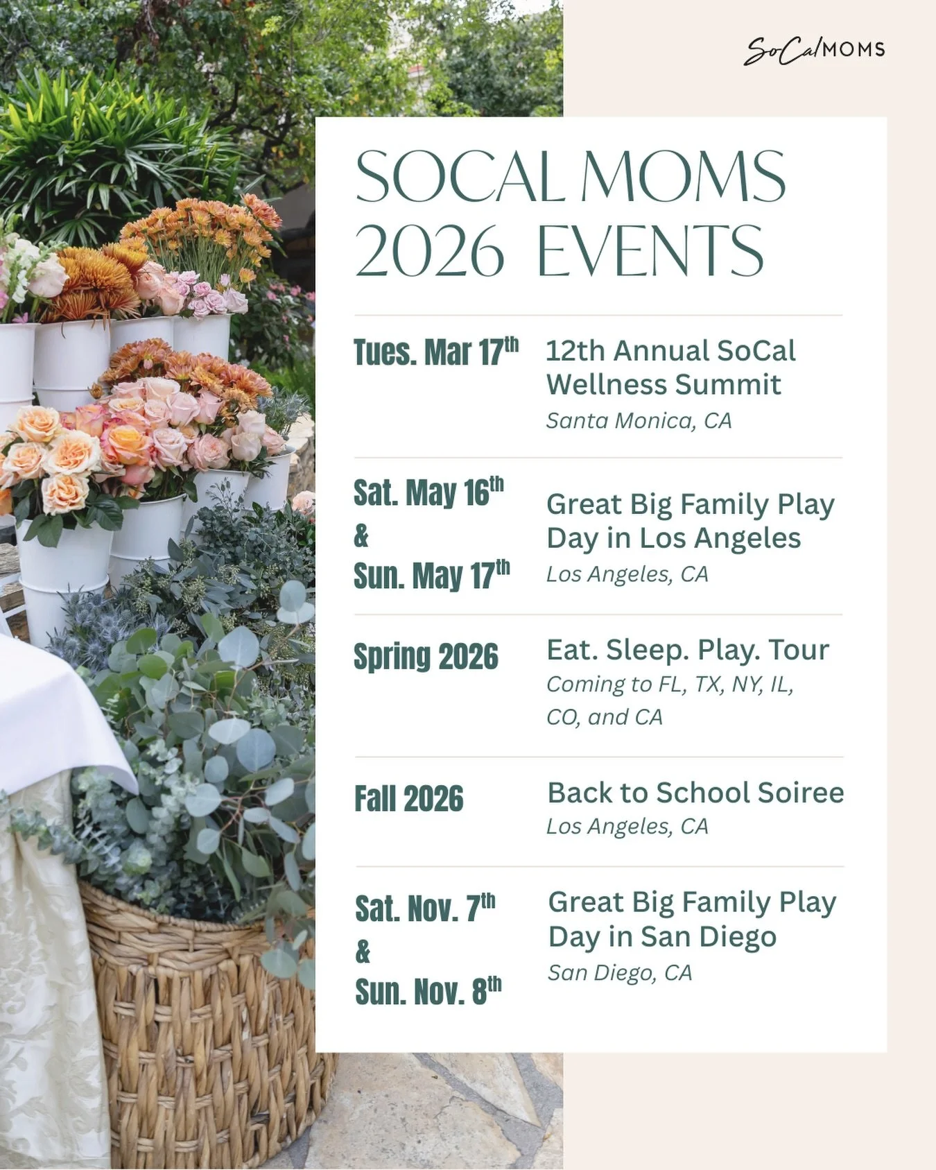 ✨ SoCal fam, we&rsquo;ve been dreaming up our 2026 together&hellip; and it&rsquo;s finally almost here. 💖

From inspiring wellness sessions to the biggest play days of the year, here&rsquo;s a sneak peak at what we&rsquo;re planning 👇

📍 March 17: