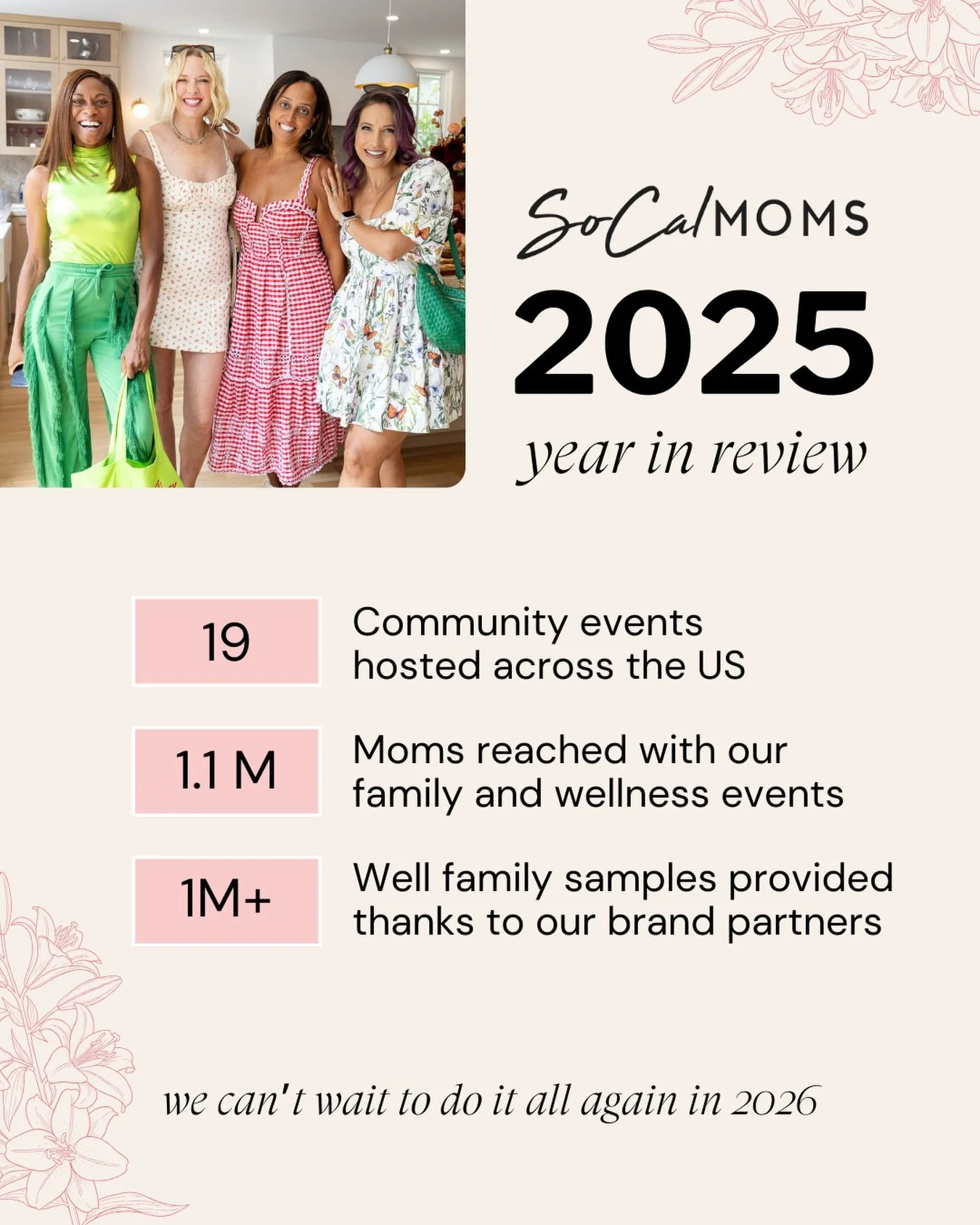 Taking a look back on all we accomplished in 2025 and WOW are we blown away! 💖

✈️ This year we hosted more in person community events than ever before, bringing both our SoCal and national communities together across the U.S., where we were able to