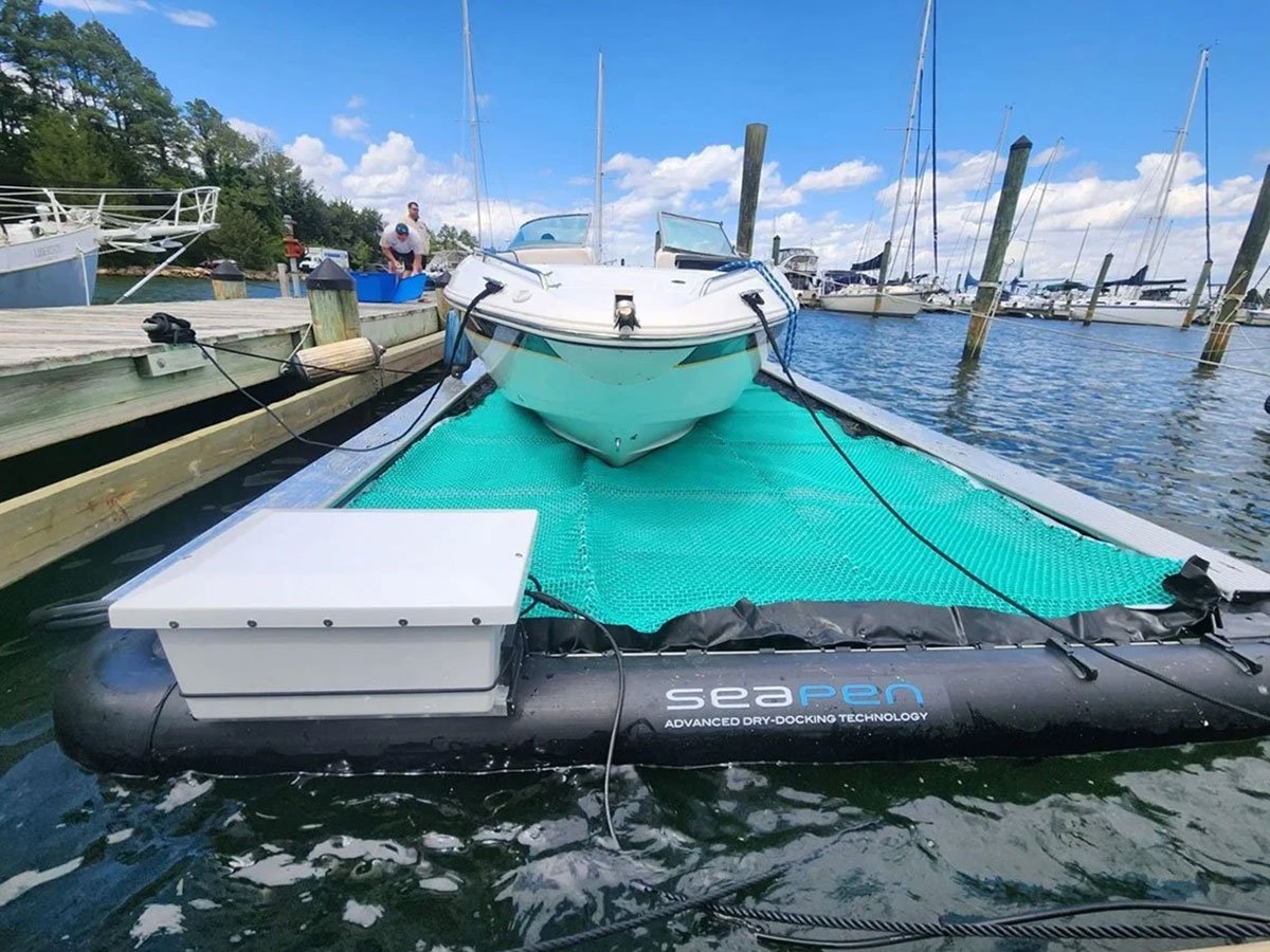 Solstice SeaPen Dry Dock  Maryland boat installed at condo association.