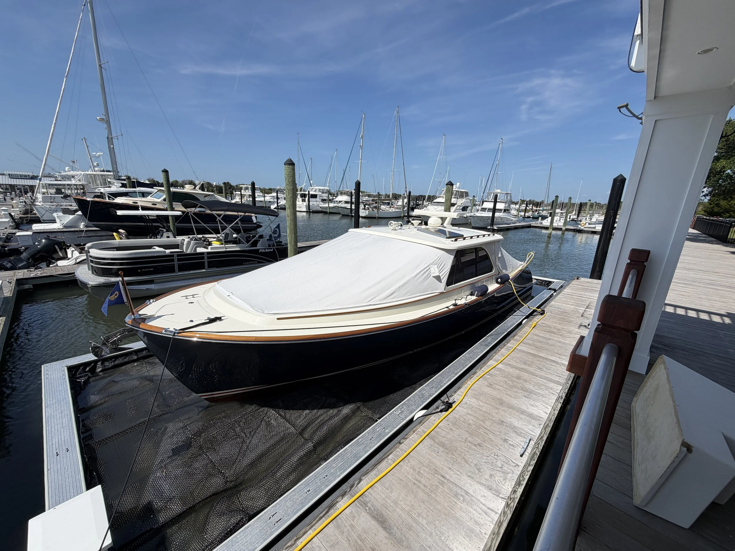 42' Hinckley PB39 in 45x15 Solstice SeaPen, Southport, North Carolina