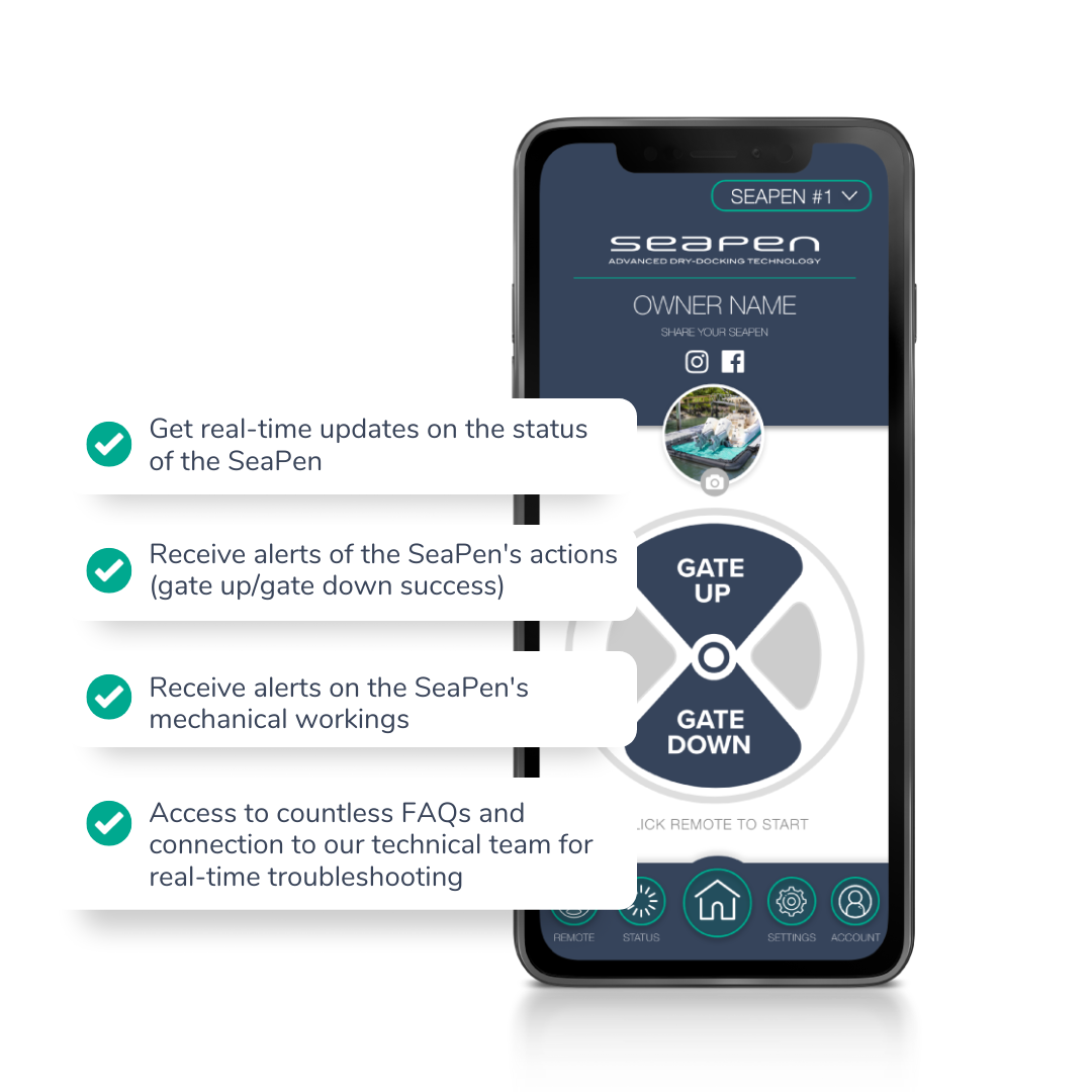 SeaPen Pro Dry Dock Benefits compared to traditional boat lift. Get real-time updates. Receive Alerts. Access countless FAQ & connect with our technical team.