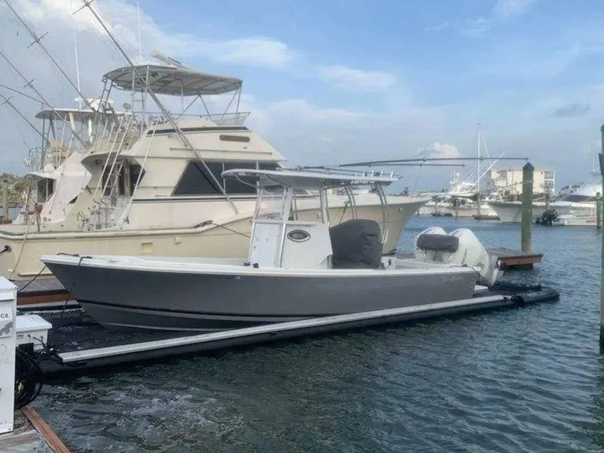 Solstice SeaPen Dry Dock Center console installed in North Carolina marina.
