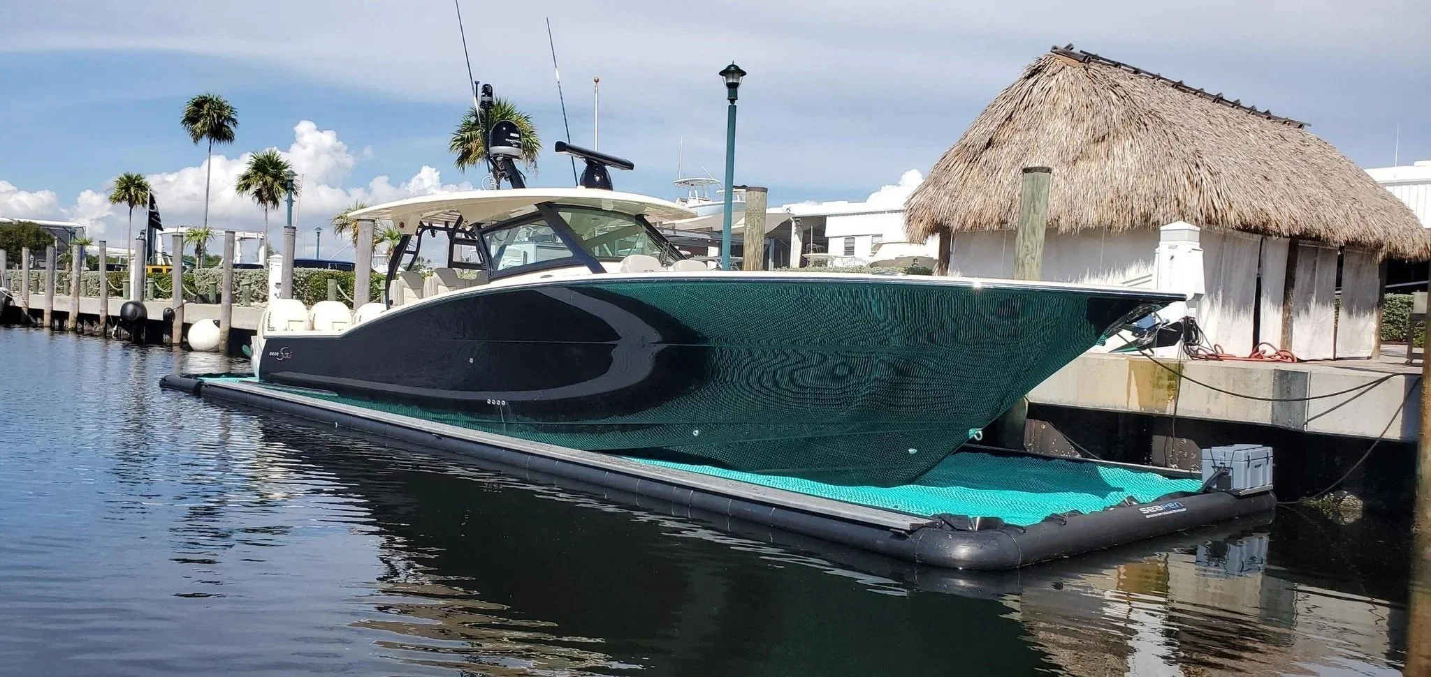 42' Scout in a 45x13 Solstice SeaPen Dry Dock in Key Largo, Florida