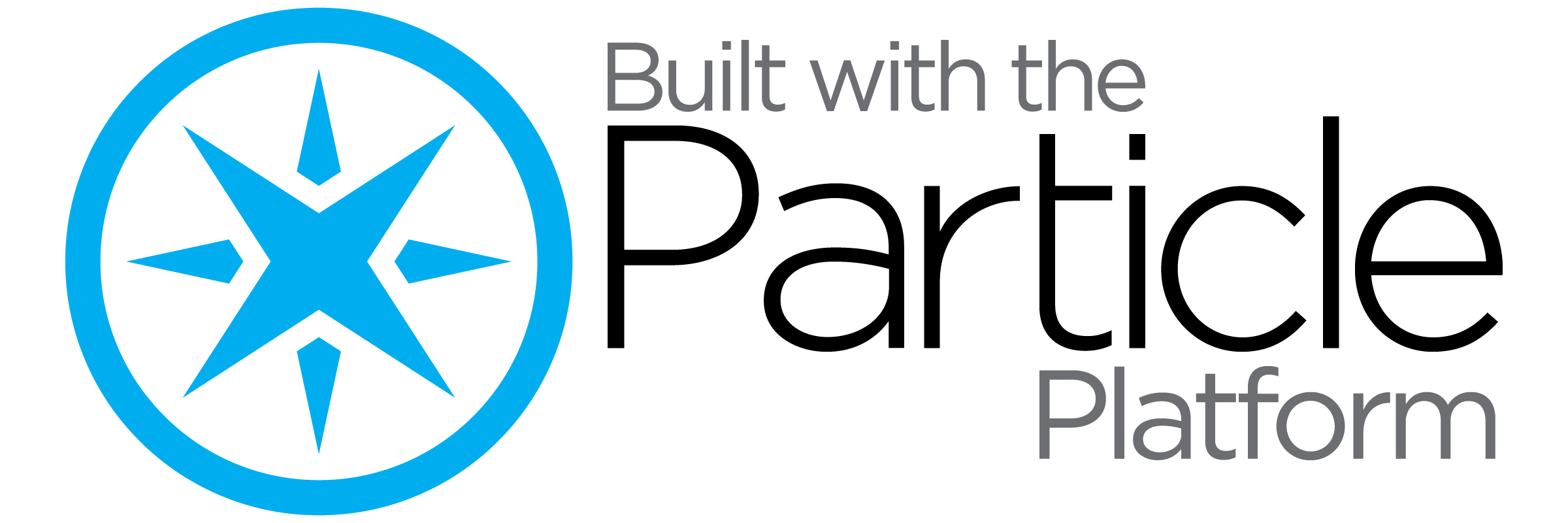 Logo of Built with the North American Construction Platform, featuring a blue compass rose enclosed in a blue circle with the text to the right.
